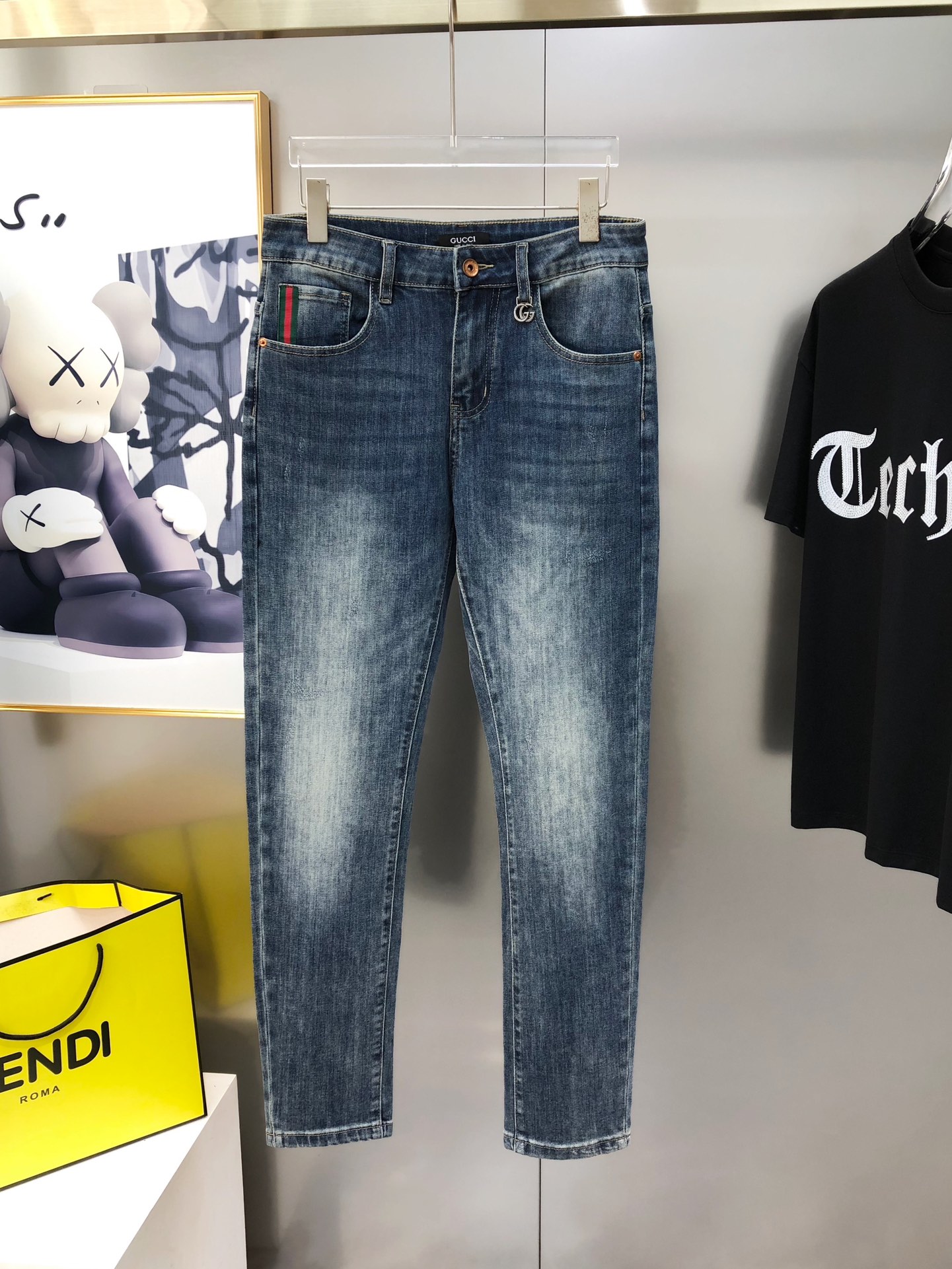 2025 G*cci Short-Legged Fashion: High-End Custom Clothing with Danning Water Wash - 图片 2