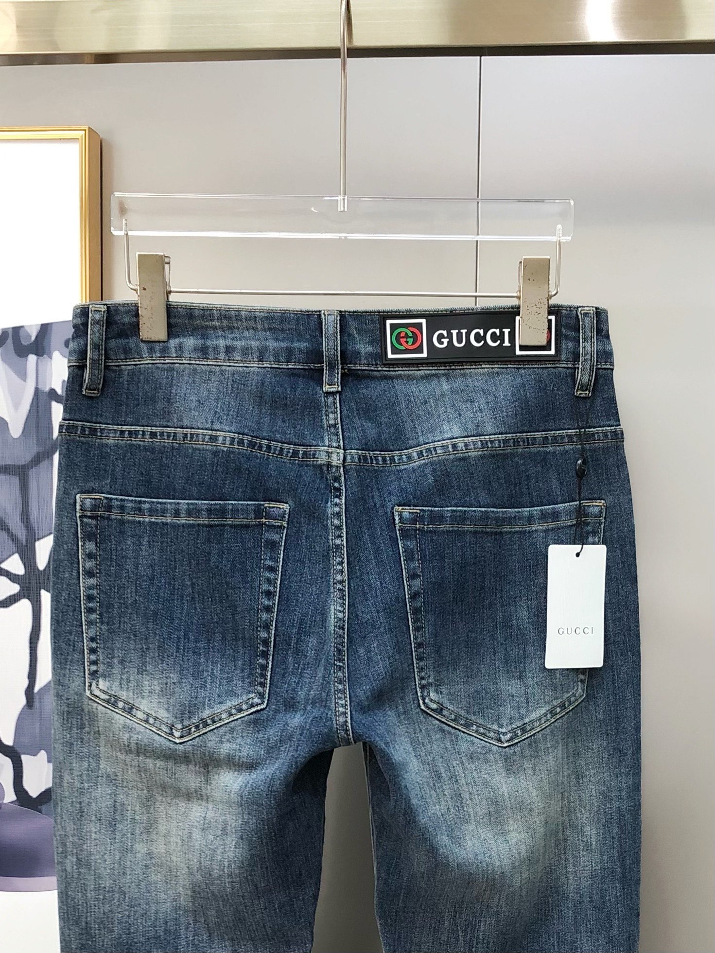 2025 G*cci Short-Legged Fashion: High-End Custom Clothing with Danning Water Wash - 图片 5