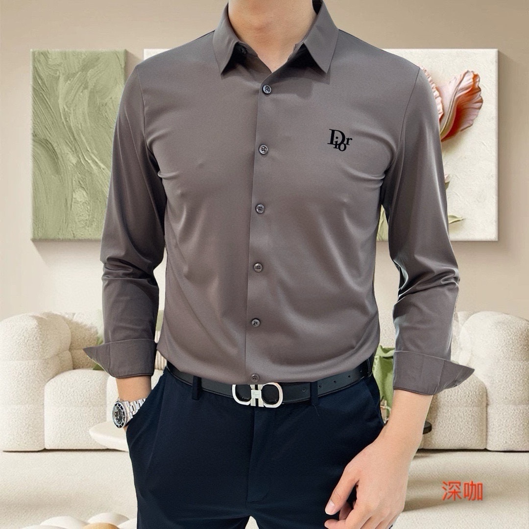 “High-Quality Men’s Long-Sleeve Shirt with Custom Logo Design | Online Co-Sale 2025” - 图片 5