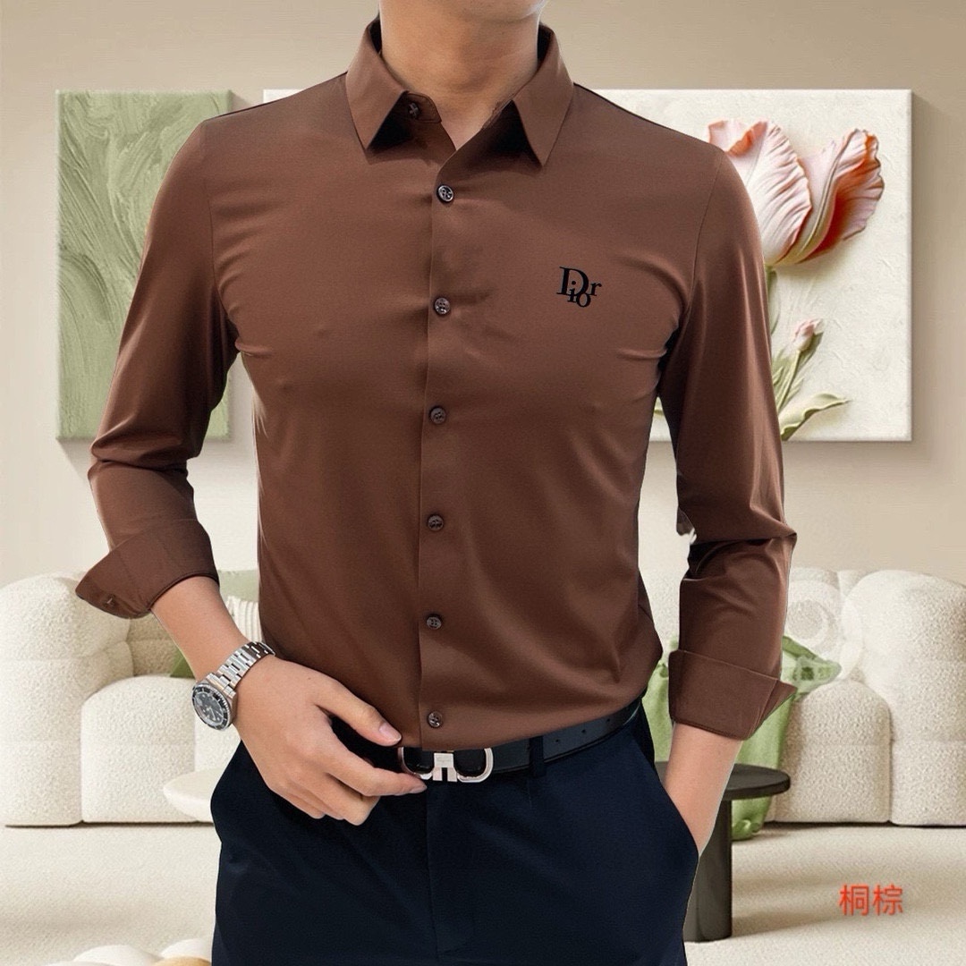 “High-Quality Men’s Long-Sleeve Shirt with Custom Logo Design | Online Co-Sale 2025” - 图片 7