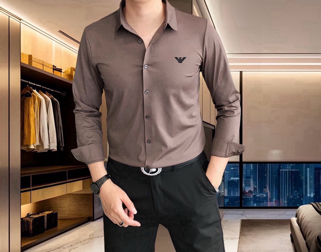 “Men’s Long-Sleeved Hawk Design Shirt with Custom Embroidery, High Quality, Next-Day Delivery” - 图片 8