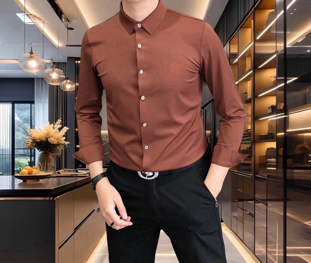 “2025 Eimas Long-Sleeve Shirts: High-Quality, Simplistic Fashion with 3D Embroidery Logo Design and Custom Importation” - 图片 6