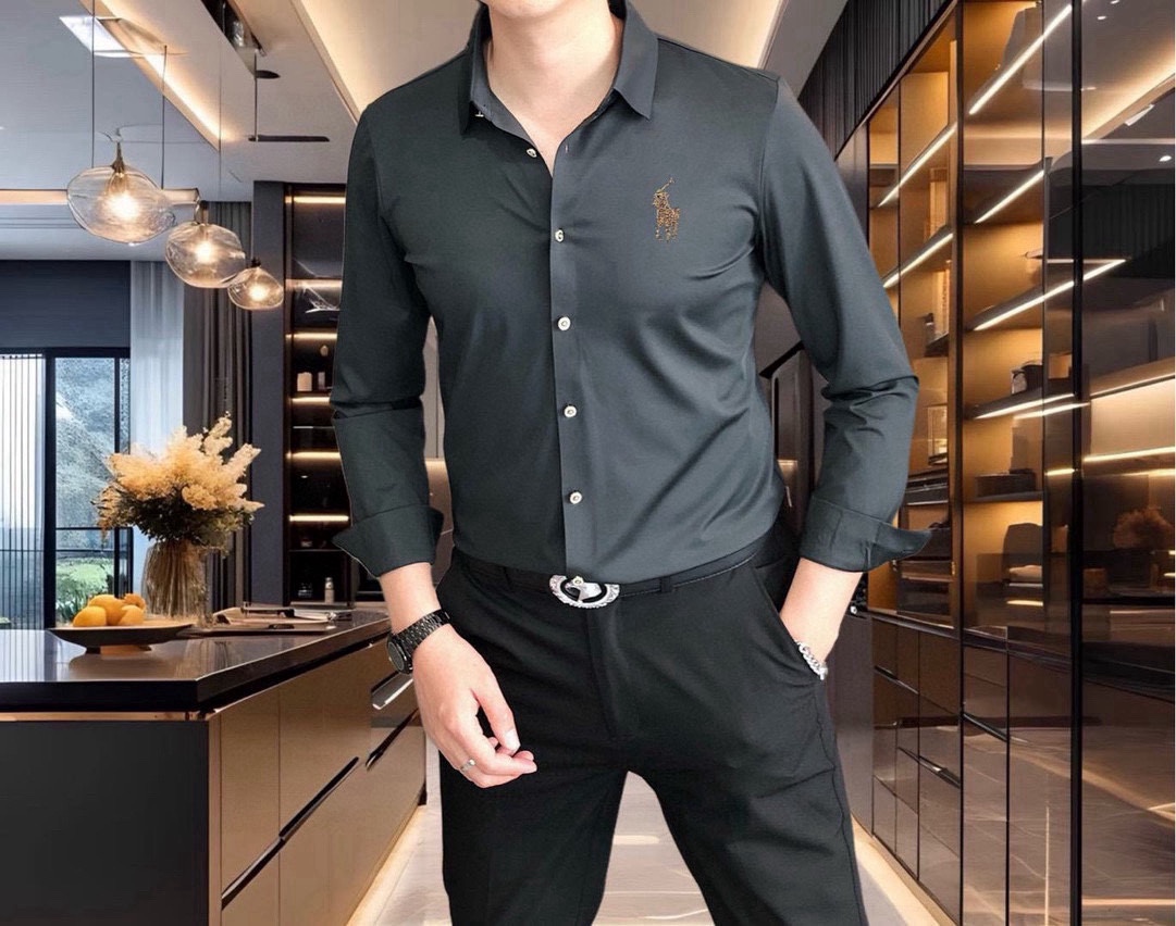 “High-Quality Men’s Long-Sleeved Polo Shirts by P528 Polo Paul 2025” - 图片 8