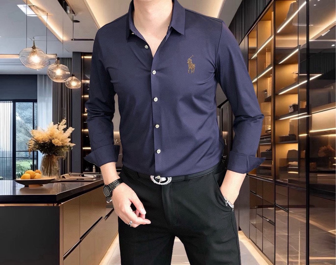 “High-Quality Men’s Long-Sleeved Polo Shirts by P528 Polo Paul 2025” - 图片 3