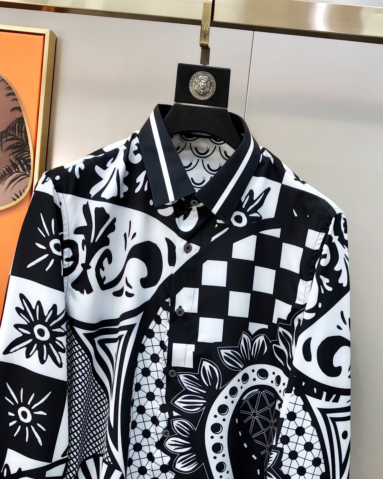 “High-End Men’s Long-Sleeve Shirt with Digital Printing Logo Design and Customized Cotton Fabrics” - 图片 3