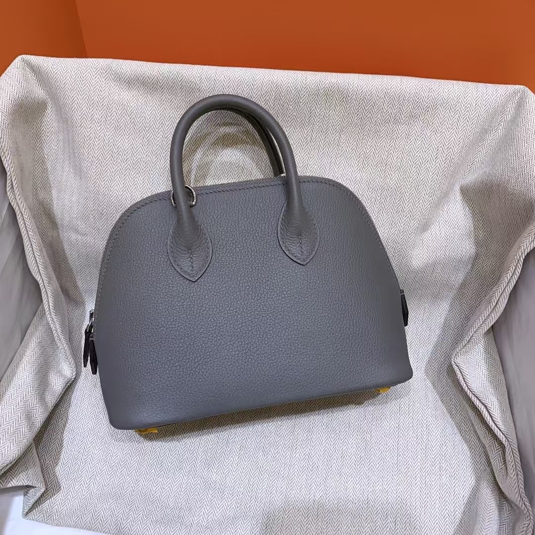 NO:699234,Matching seam Evercolor cumulonimbus gray Mini Bolide silver buckle, Hermes,19860909对版缝Evercolor 积雨云灰 Mini Bolide 银扣,,Hermes,,Bag