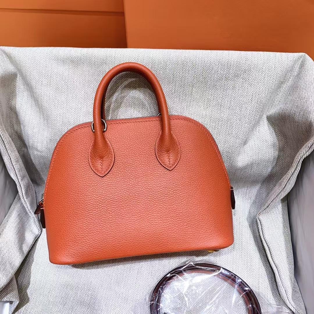 NO:699243,Pattern sewing Evercolor Texas pink Mini Bolide silver buckle, Hermes,19860909对版缝Evercolor 德克萨斯粉 Mini Bolide 银扣,,Hermes,,Bag