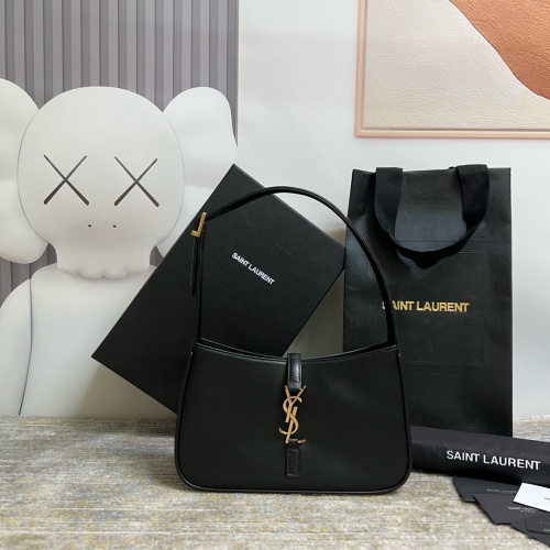 Yves Saint Laurent Le 5 A 7 Smooth Leather Shoulder Bag, Black 1 Yves Saint Laurent Le 5 A 7 Smooth Leather Shoulder Bag, Black