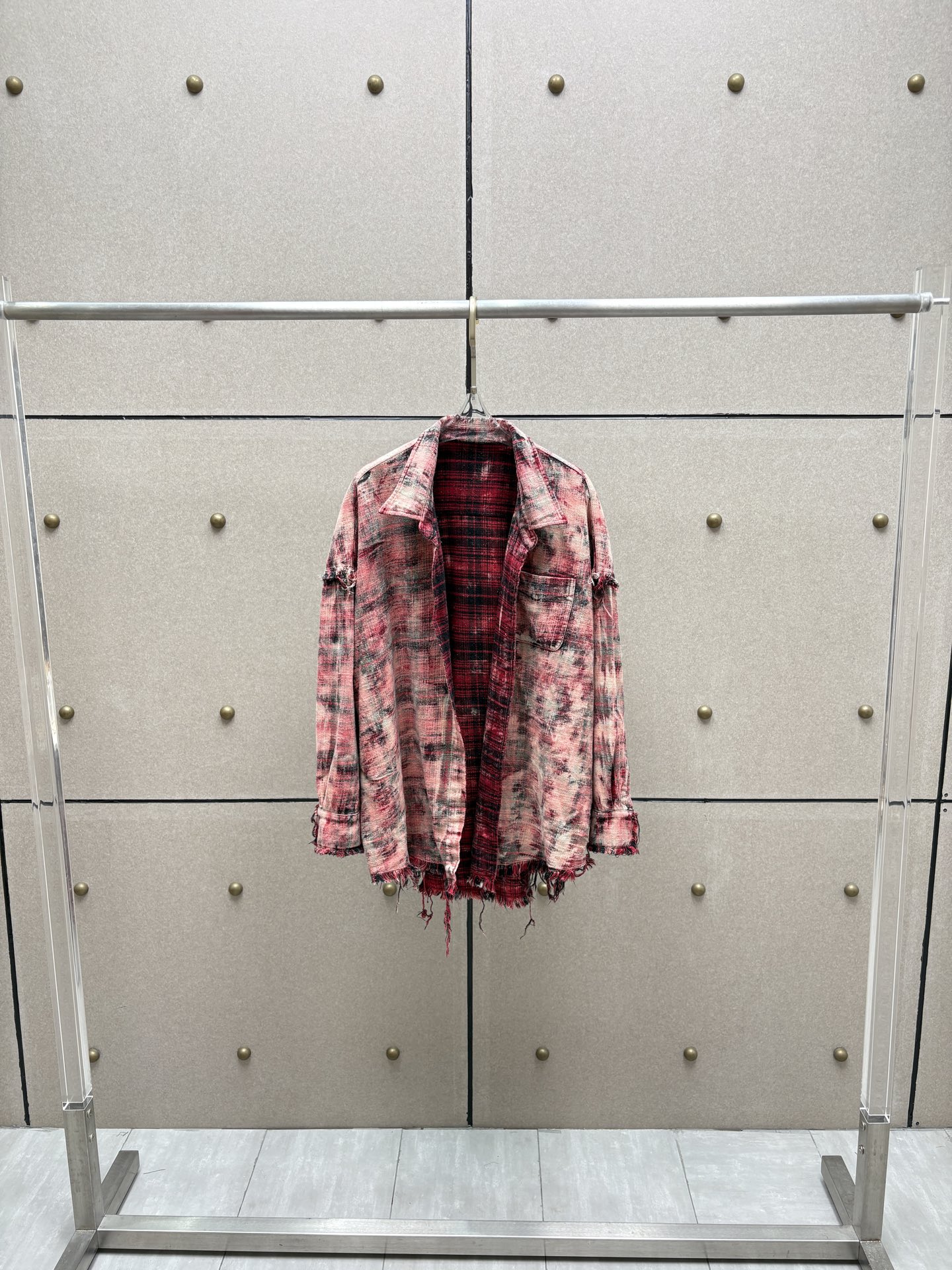 NO:441474,13 Custom fabric wash old whisker plaid shirt!  cotton SML, shirts,alexander wang1986090913 定制面料洗旧毛须格子衬衫！棉 SML,,shirts,alexander wang,Women's clothing