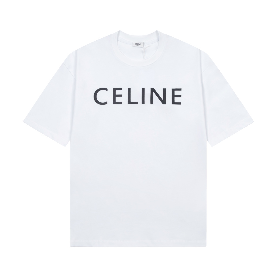 【Versión tope, calidad de la web oficial】 -CELINE·Celine camiseta de cuello redondo con estampado de letras logo -Compr…