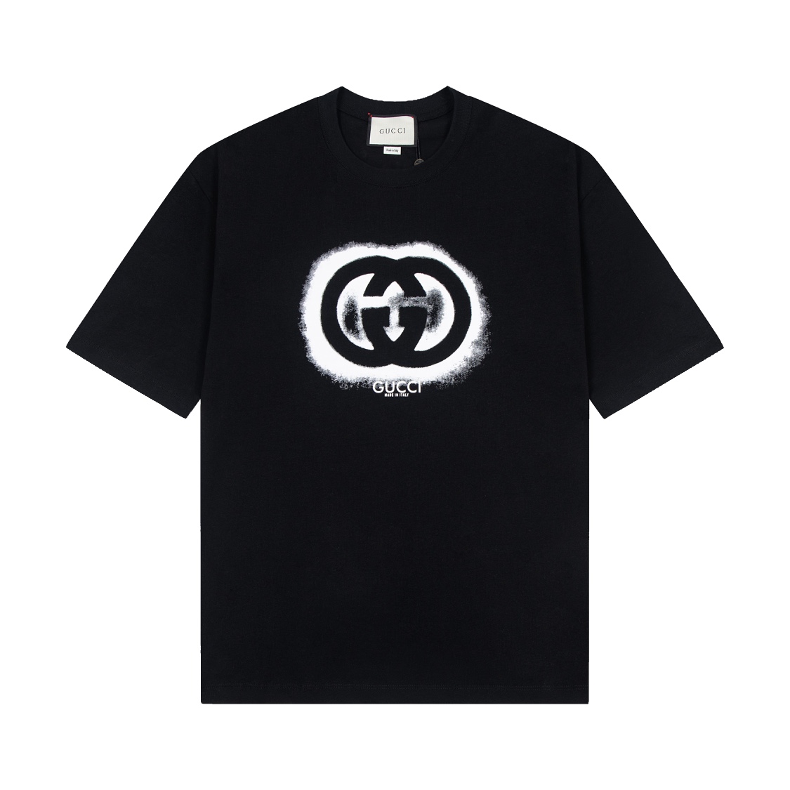 【Versión superior, calidad de sitio oficial】 -Gucci·Gucci 𝟮𝟰𝘀𝘀 doble botón decorativo Logo estampado cuello redondo…
