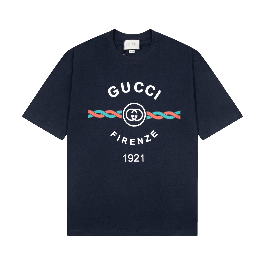 【顶级版本 官网品质】 -Gucci·古驰 𝟮𝟰𝘀𝘀 firenze 1921系列字母数字印花圆领短袖T恤 -购入原版开模打造，细节决定成败 -采用280g重磅100%纯棉 螺纹同缸定织定染零色差独家品质区别通货 欢迎对比 -辅料…