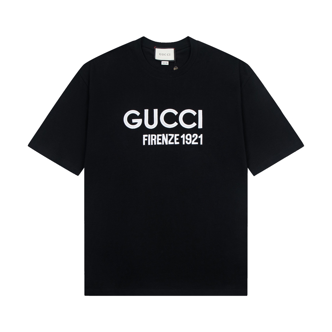 【顶级版本 官网品质】 -Gucci·古驰 𝟮𝟰𝘀𝘀 Cotton Jersey T-Shirt 品牌Logo刺绣圆领短袖T恤 -购入原版开模打造，细节决定成败 -采用280g重磅100%纯棉 螺纹同缸定织定染零色差独家品质区别通…
