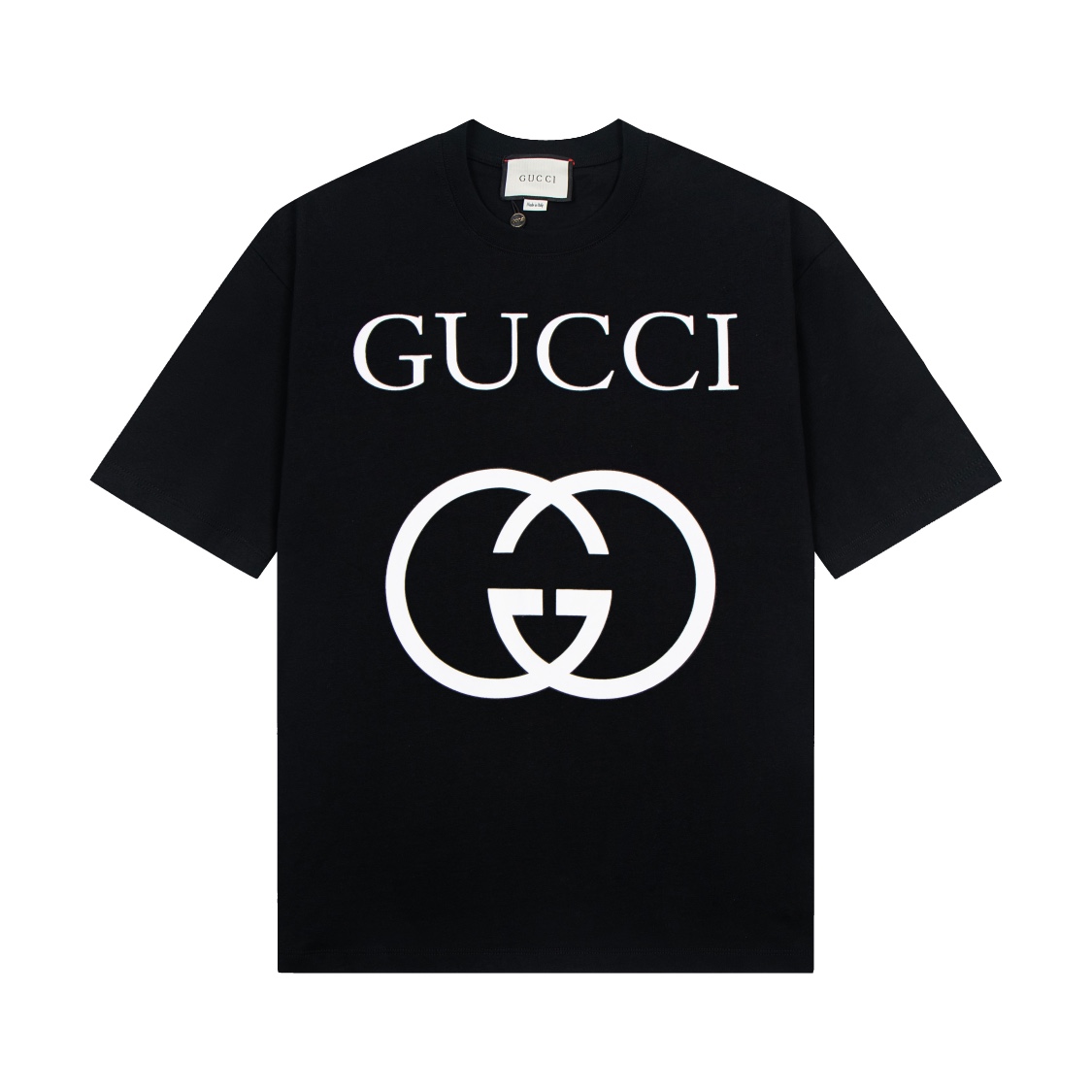 【顶级版本 官网品质】 -Gucci·古驰 𝟮𝟰𝘀𝘀 经典款Logo图案印花圆领短袖T恤 -购入原版开模打造，细节决定成败 OS落肩版型 无性别区分 -采用280g重磅100%纯棉 螺纹同缸定织定染零色差独家品质区别通货 欢迎对比…