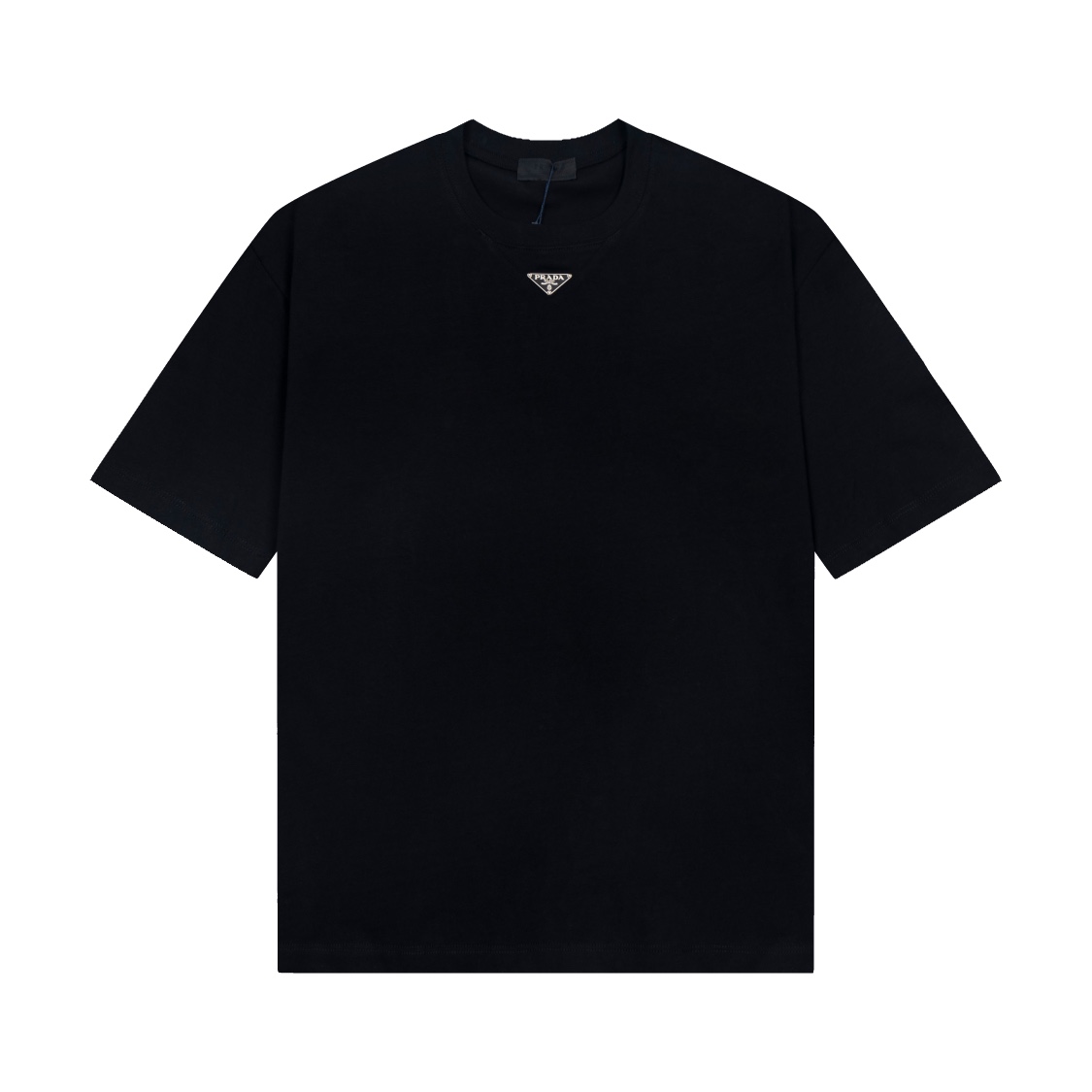 【Versión superior, calidad de sitio web oficial】 -PRADA· Prada 𝟮𝟰𝘀𝘀 camiseta clásica de cuello redondo con triángul…