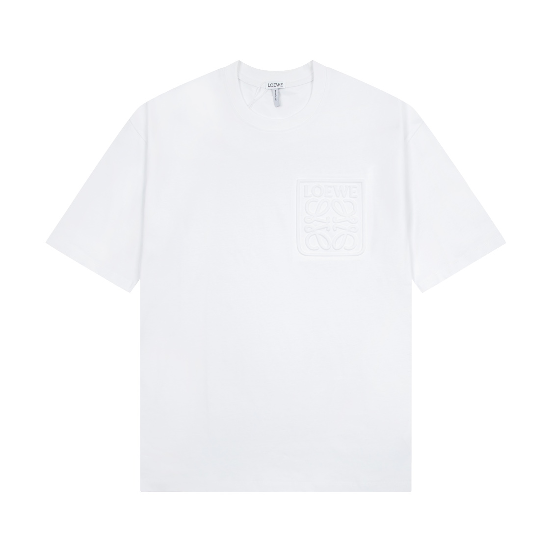 🅿️85 【Versión superior, calidad de tienda oficial】 -LOEWE·Loewe 𝟮𝟰𝘀𝘀 Camiseta de cuello redondo con relieve tridim…