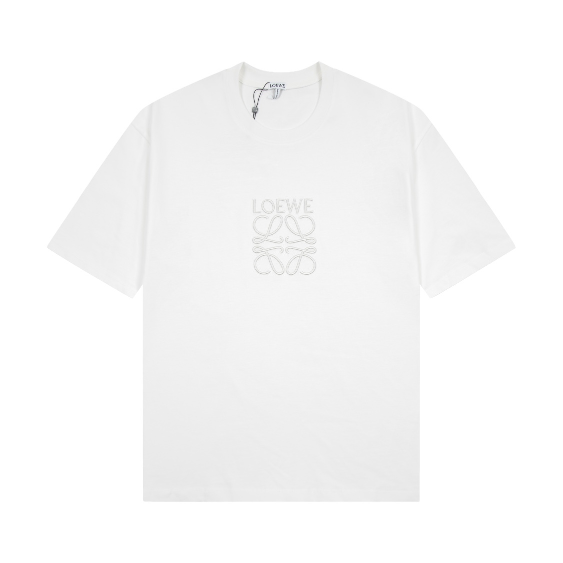 🅿️85 【Versión superior, calidad de tienda oficial】 -LOEWE·Loewe 𝟮𝟰𝘀𝘀 Camiseta de cuello redondo con bord…