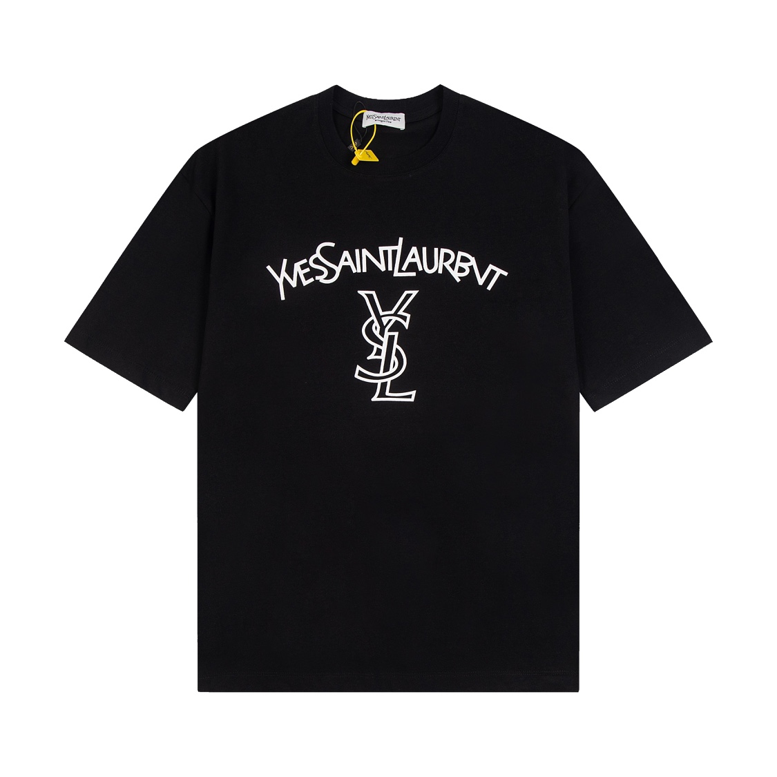 【Versión top, calidad de sitio web oficial】 -YSL·Saint Laurent 24ss Camiseta de cuello redondo con logo impreso -Compra…