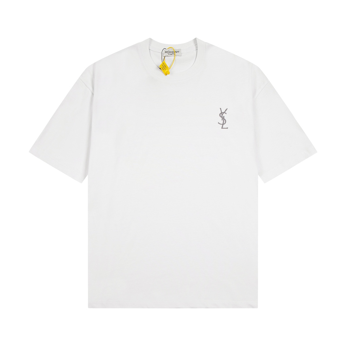 【Versión top, calidad de sitio web oficial】 -SAINT LAURENT·YSL 24ss Camiseta de cuello redondo con bordado si…