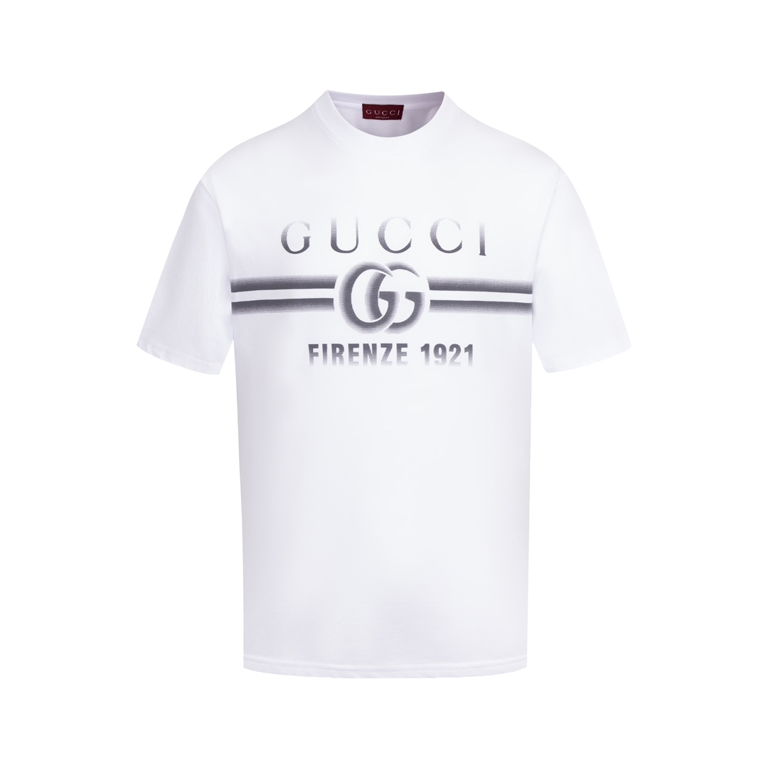 【Versión superior, calidad de sitio web oficial】 -GUCCI · Gucci 𝟮𝟰𝘀𝘀 camiseta de cuello redondo de manga corta con …
