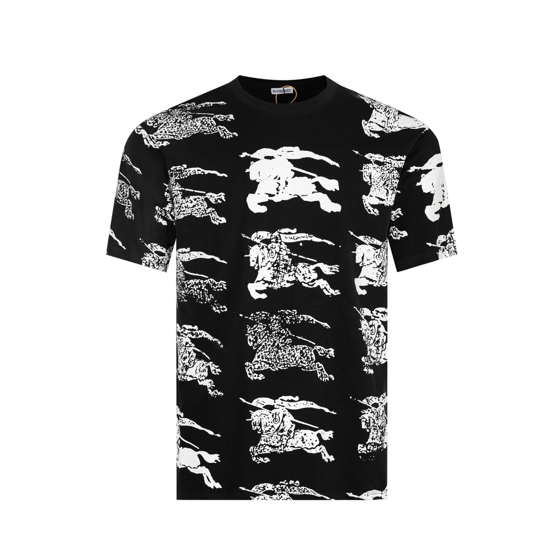 【Versión superior, calidad de sitio web oficial】 -BBR · Burberry 24SS Camiseta de manga corta con estampado de caballo …