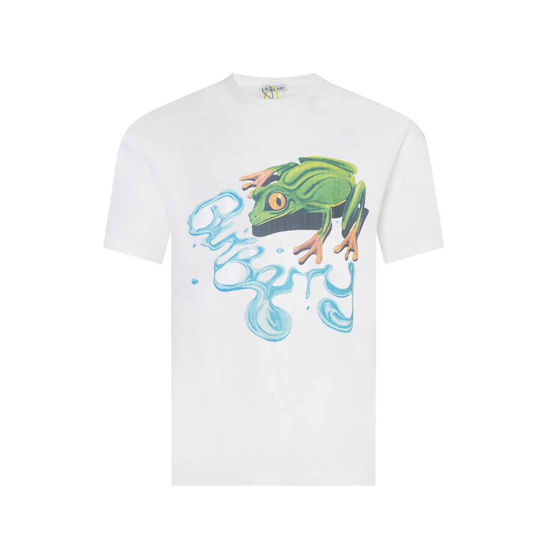 [Versión superior, calidad de tienda oficial] -BBR · Burberry 24ss Camiseta de cuello redondo de manga corta con estamp…