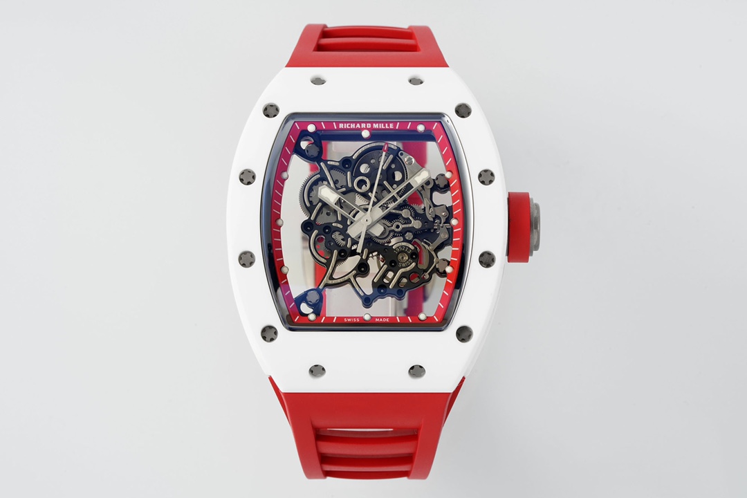 NO:392027,The new APS RM white ceramics arrive in small quantities on the market. Richard is the theme of lightness and fashion. All our metal parts are made of titanium metal in synchronous original (the invisible metal accessories are all titanium). As the entrance ticket for billionaires, we use Dandong custom-made integrated movement RMUL2. The highest version of the movement, case, strap and all accessories on the market are interchanged with the original version. 1 movement: As the long-developed RMUL2, currently, after long-term testing, the stability is quite high and polished, the old version has two solid feet in a round shape. We use the heart shape that is consistent with the original version. 2 Case: made of titanium metal wrapped in natural rubber products, which increases the feel and is more comfortable and comfortable. 3 Strap: made of natural fluoroelastic rubber, the original mold is integrated with the mold, without any water hole defects. The head particles for the installation of the strap are also made of titanium metal and are more sturdy and lightweight.  4 Mirror: High-curved sapphire mirror, the production cost is super high, and double-sided electroplating high-transmissive film is used, which is clear and exquisite. Like the original version, it adopts a separate assembly design, making it more precise. 5 Screws: All screws are made of titanium electroplating dark gray process. Whether it is the machine screw or the strap screw, there is no corner cuts, all are equipped with titanium screws. 6 Screws: The original mold of the buckle is opened, the front lettering is clear and three-dimensional, the shape of the side is perfectly restored, all screws are real screws to be disassembled, the spring sheet is also made of titanium, and the elastic effect is better and longer-lasting (the ordinary version is steel sheet will be loose after a long time) APS makes products to the highest standards, welcome to experience!  ,19860909APS新款RM白陶瓷少量到货市面上最高版本,里查德以其轻便时尚为主题,我们所有的金属件都采用钛金属制作同步原版（看见的看不见的金属配件全是钛）,作为亿万富豪的入场券,我们采用丹东定制一体机芯RMUL2,目前市面上最高版本的机芯,表壳,表带以及所有配件与原版互换 1机芯:做为丹东开发已久的RMUL2,目前经过长期测试,稳定性相当高,打磨到位,老版本两个固机脚为圆形,我们采用新版与原版一致的心形 2表壳:采用钛金属包裹天然橡胶制品制作,增加手感的同时更加舒适服帖 3表带:采用天然氟橡胶制作而成,原版开模一体成型,没有任何水口瑕疵,安装表带的头粒同样采用钛金属更加坚固轻便 4镜面:采用高弧度的蓝宝石镜面,制作成本超高,并采用双面电镀高透膜,清晰而精致,跟原版一样采用分离式装配设计,使其更加精密 5螺丝:全部螺丝采用钛金属电镀深灰色工艺,无论是固机螺丝还有表带螺丝同样没有偷工减料全部标配钛金属螺丝 6表扣:表扣原版开模,正面的刻字清晰而立体,侧面的形状完美还原,所有螺丝都都是真螺丝可以拆卸,弹簧片同样采用钛金属,弹性效果更好更持久（普通版本都是钢片久了就会很松） APS以最高标准制作产品,欢迎体验！,,Watch