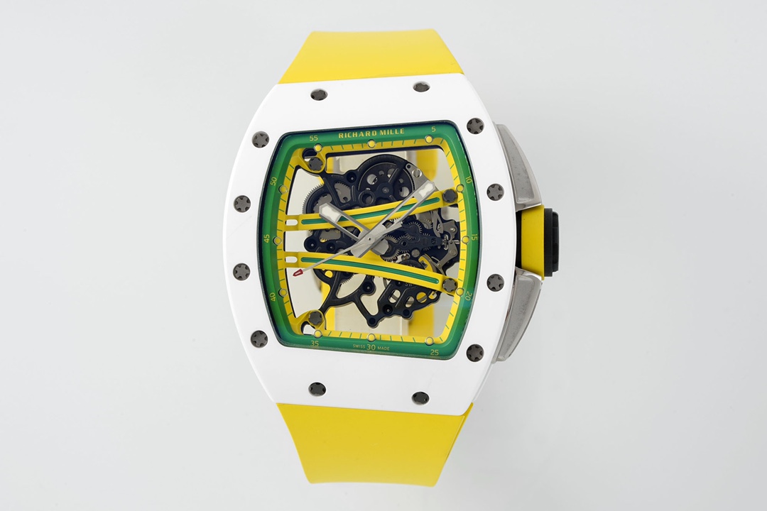 NO:394594,AS's new RM061 white ceramic version has the highest version on the market. Richard is based on its lightness and fashion. The whole watch is made of carbon fiber. All metal chains are made of titanium metal (the invisible metal parts are all titanium metal). As a ticket for billionaires, we use Dandong's latest version of the all-in-one machine RMUL2 movement, the highest version of the movement, case, strap and all accessories on the market.19860909AS新品RM061白陶瓷版市面最高版本 理查德以其轻便时尚为主题,全表采用碳纤维制作,所有的金属链全部采用钛金属制作（看见的看不见的金属件全是钛金属）,作为亿万富豪的入场券,我们采用丹东定制最新版本一体机RMUL2机芯,市面上最高版本的机芯,表壳,表带以及所有配件,,Watch