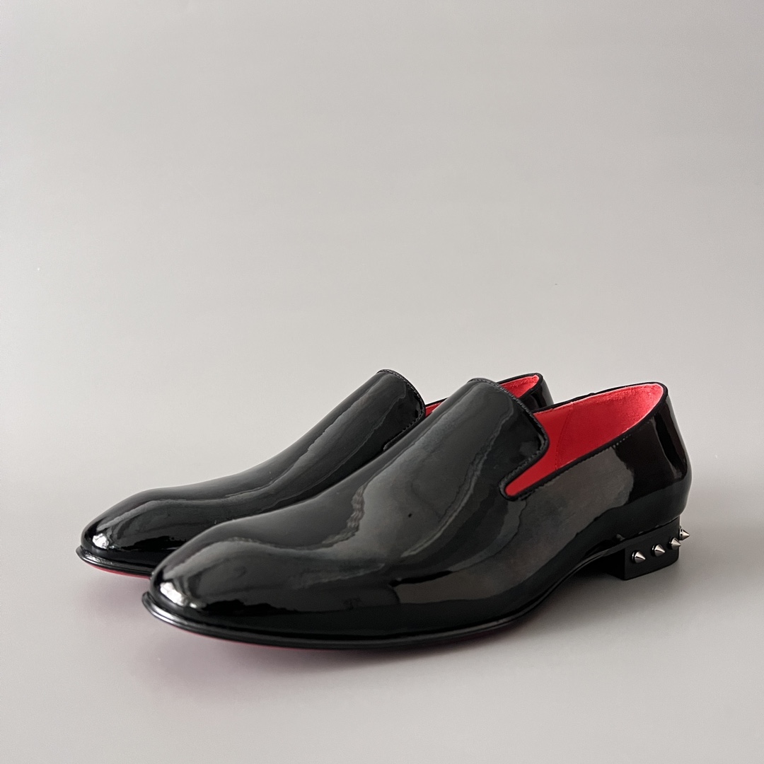 Christian Louboutin Shoes Plain Toe Cowhide Patent Leather Fashion Casual