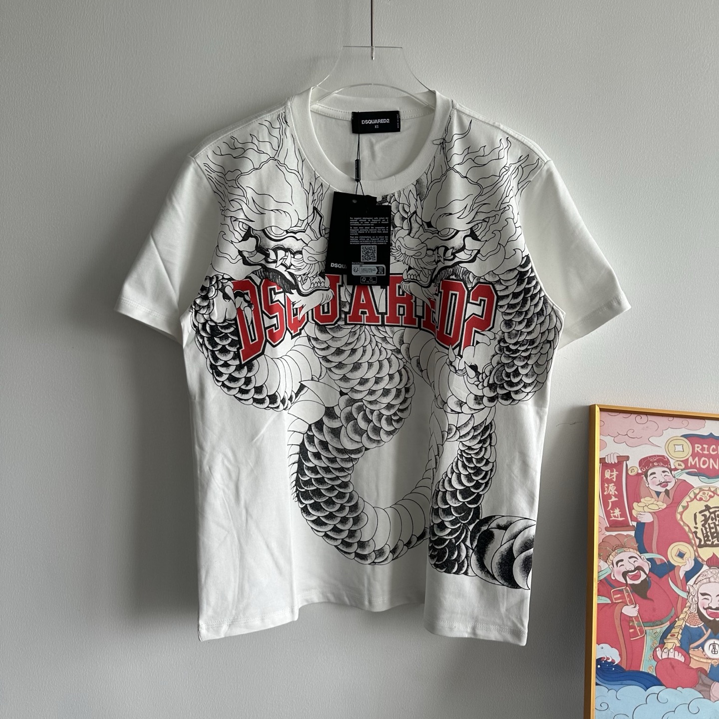P80 Versión más alta del mercado, original de primera calidad 🔥 Camiseta de cuello redondo con estampado de dragón y l…