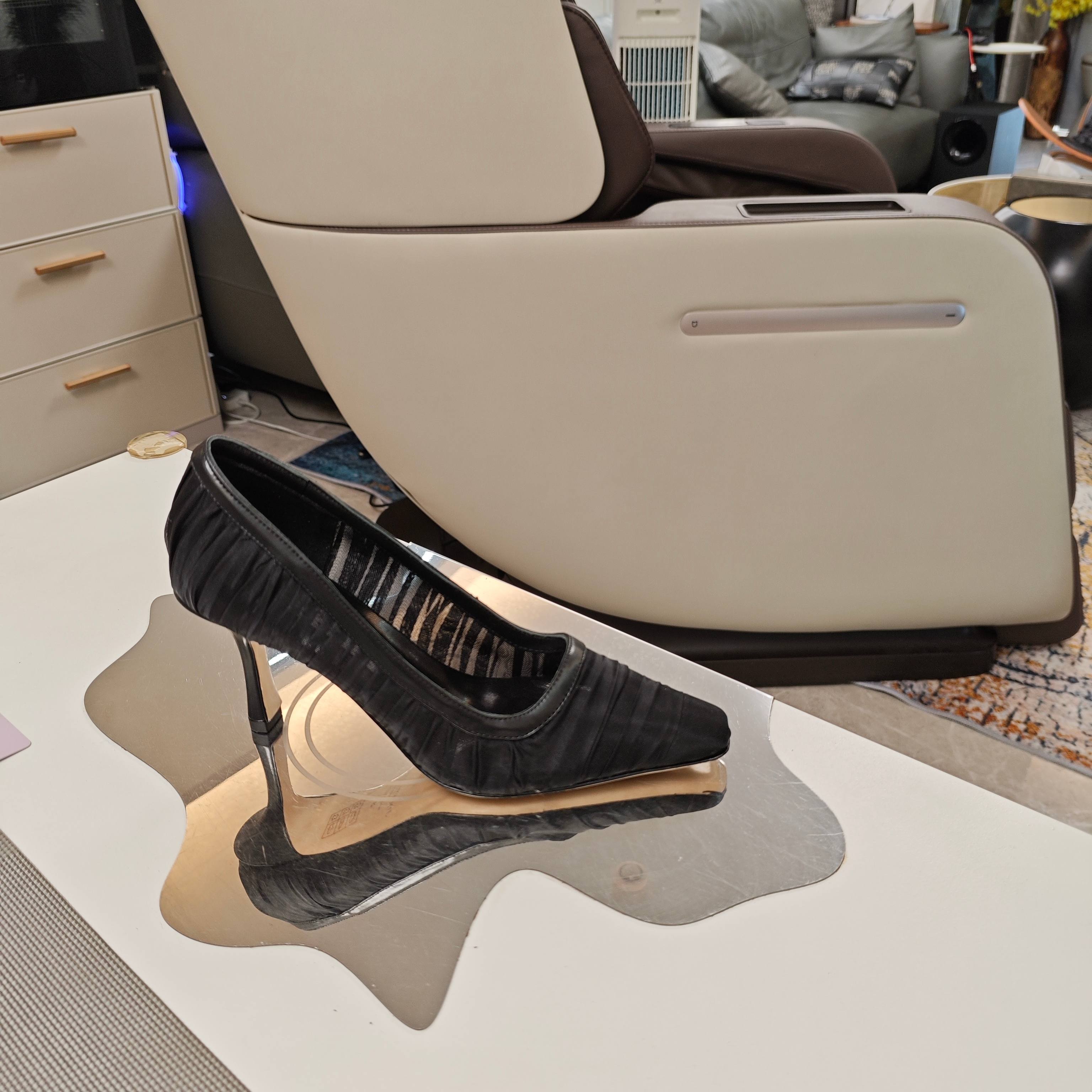 נעלי עקב שחורות משיפון ג'ימי צ'ו - קולקציית 2025, מראה אלגנטי ויוקרתי 7 a1747641826838 8232