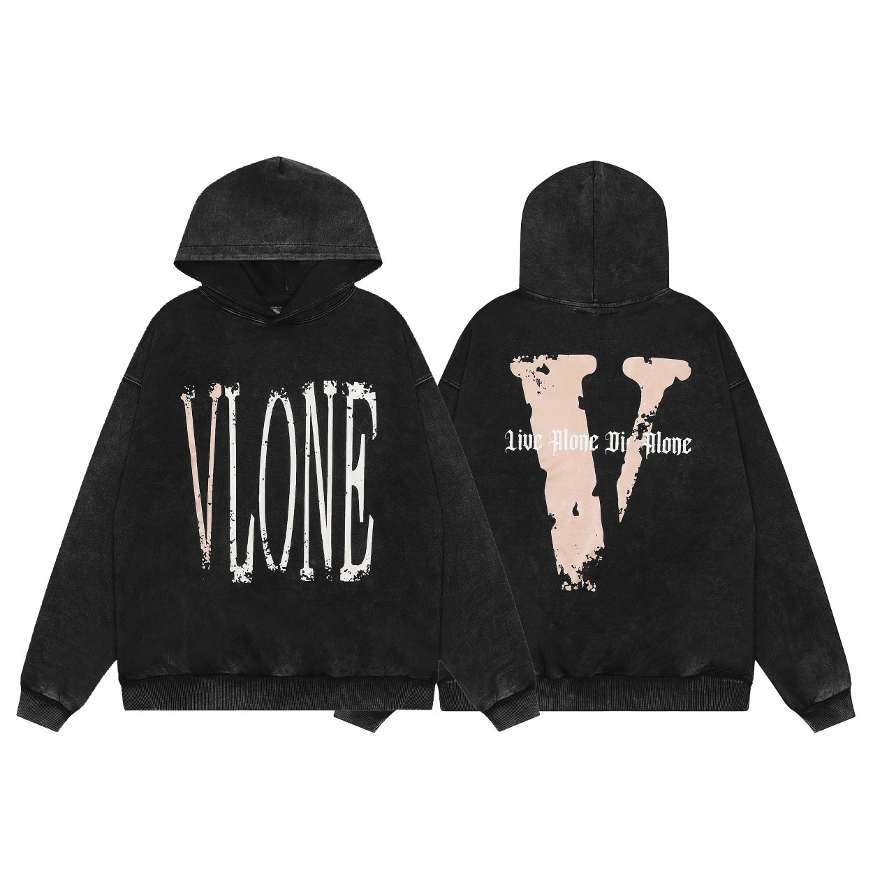 “V158 VLONE High Quality Logo Destroyed Water Washing Comparison”