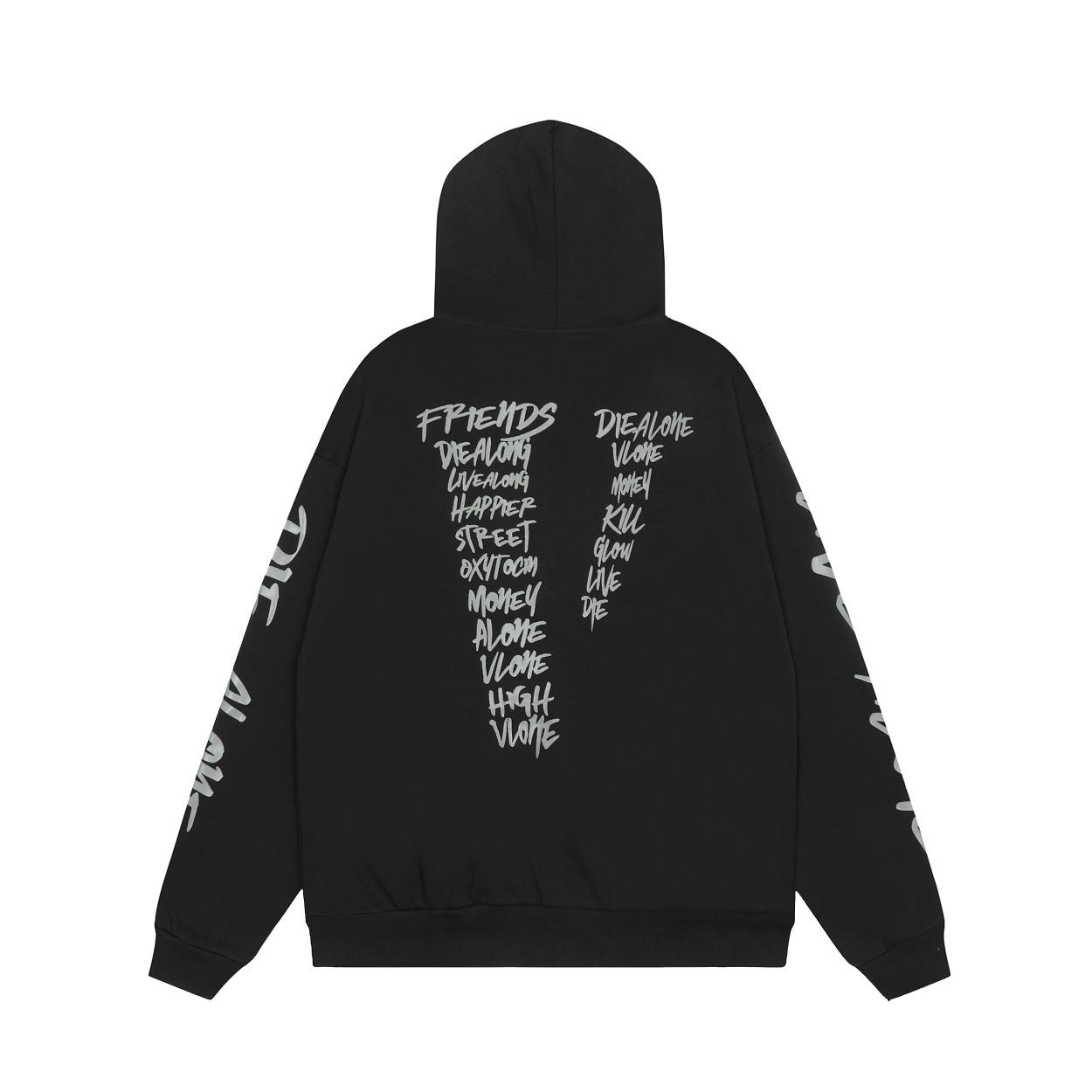 “VLONE High-Quality 3M Letter Coats: 380g Cotton Fabric, Symmetrical Design” - 图片 2