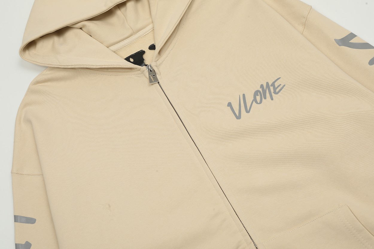 “VLONE High-Quality 3M Letter Coats: 380g Cotton Fabric, Symmetrical Design” - 图片 8