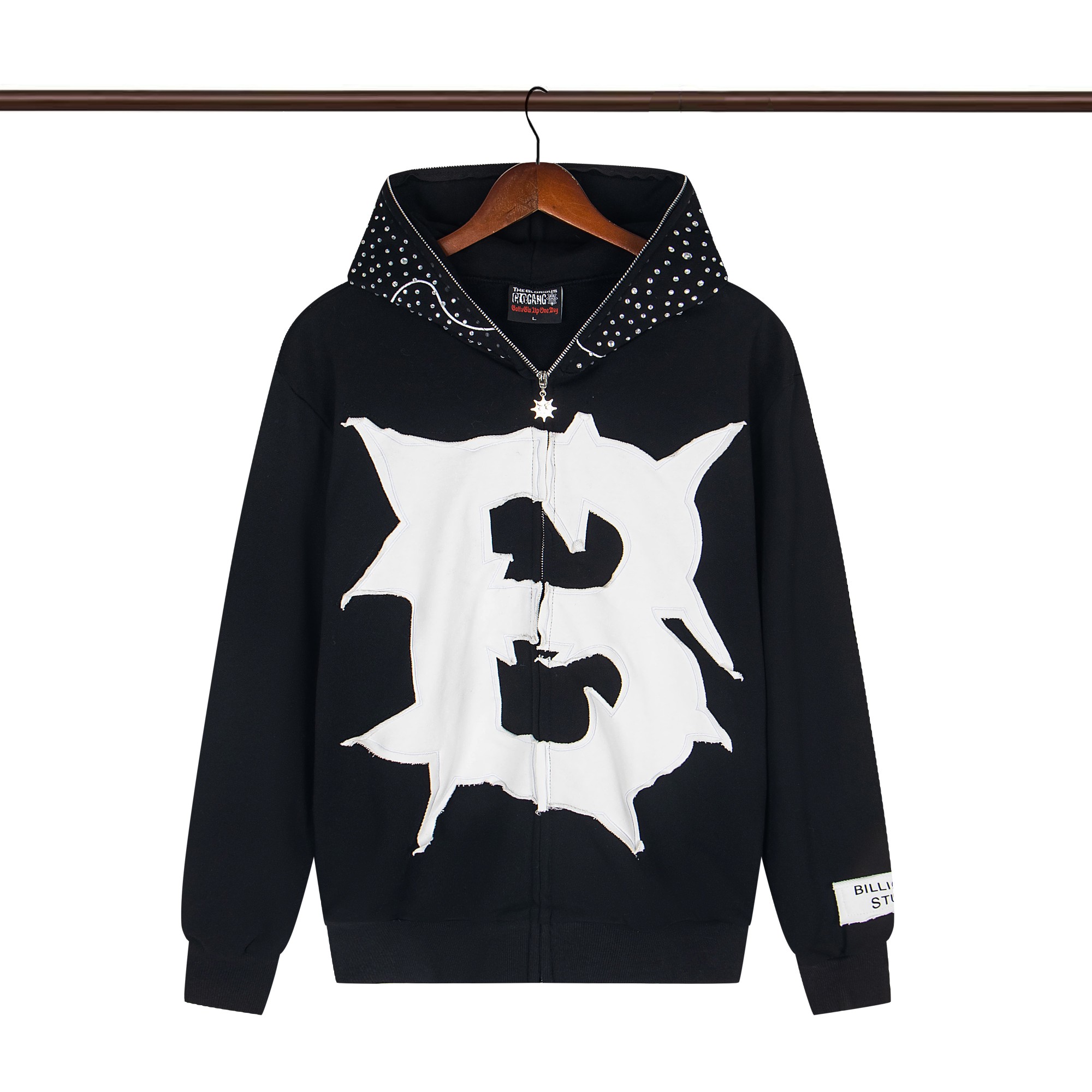 GL11
P125 Glo Gang美潮高品质380g纯棉双拉链连帽卫衣 
尺码：M-XXL 
颜色：黑色

​