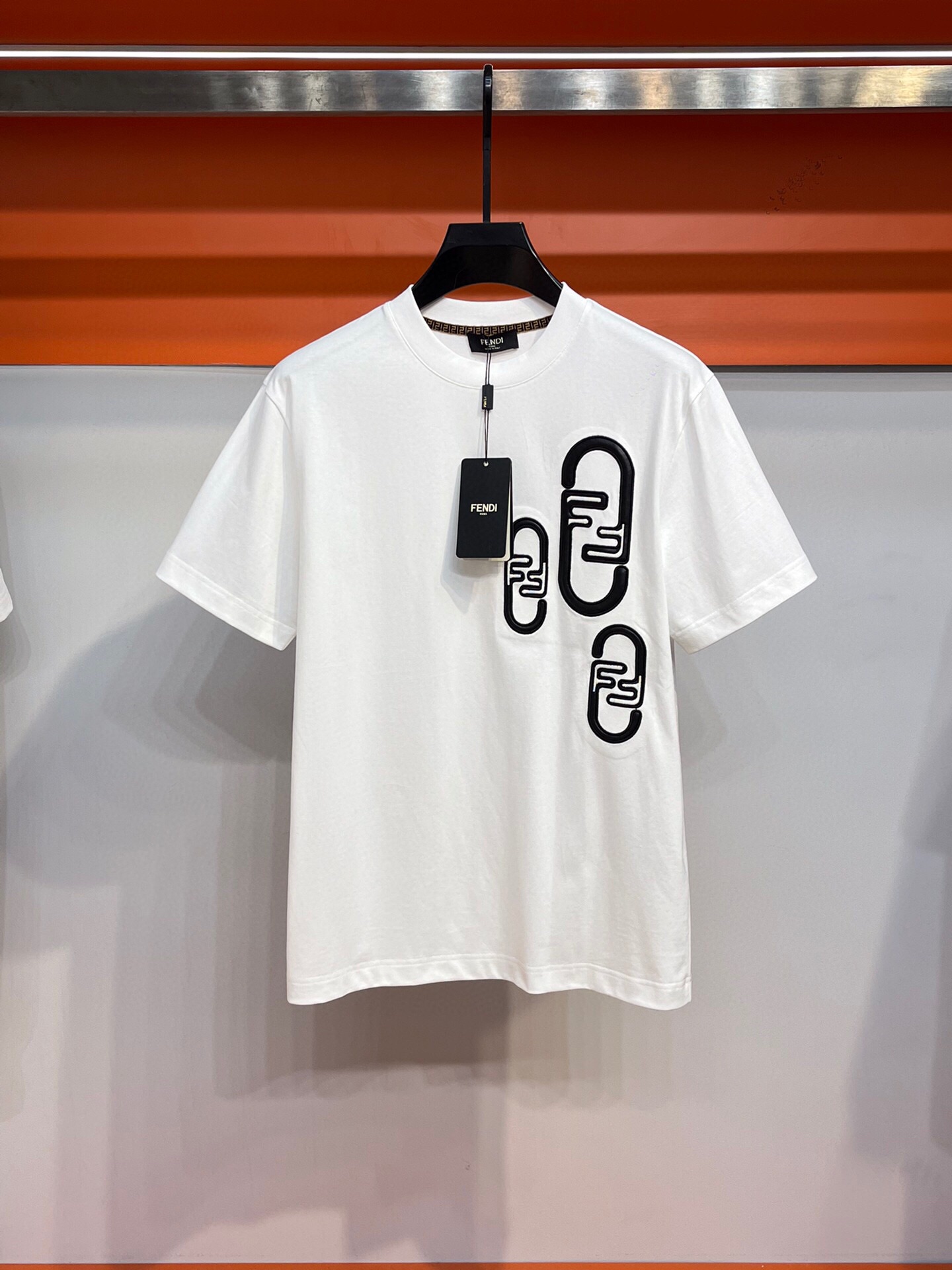 Fendi Ropa Camiseta Universal para hombres y mujeres Peinado Algodón Colección de verano Manga corta