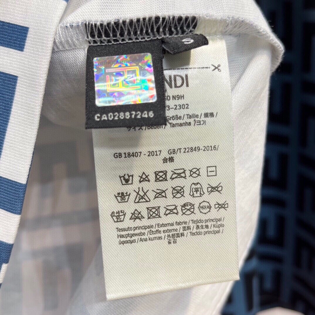 M21175-FD2024夏季款数码印花字母logo标识情侣款短袖T恤！渠道精品！F家都市系列产物奢华程