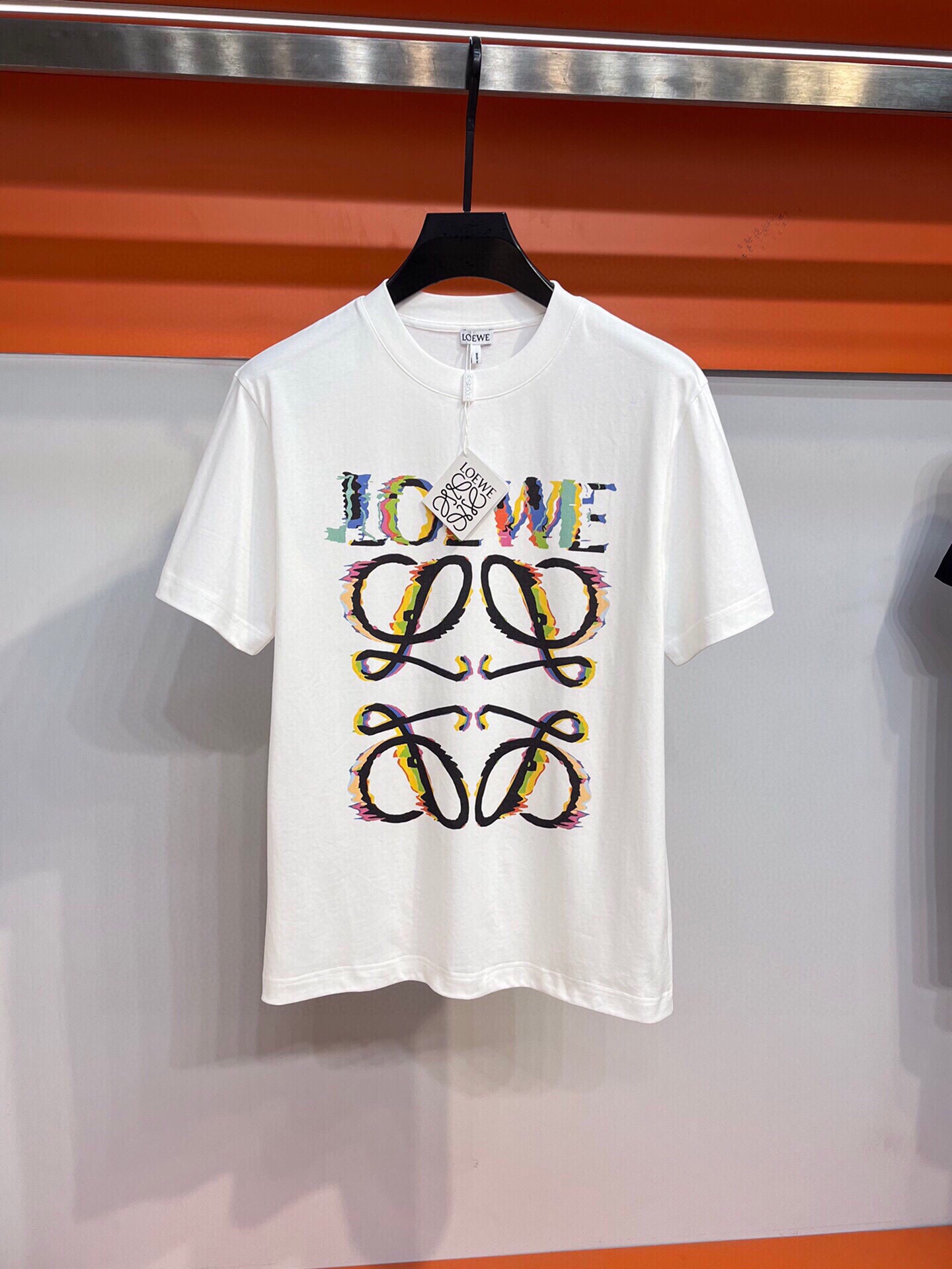 Loewe Ropa Camiseta Impresión Universal para hombres y mujeres Algodón Colección primavera – verano Manga corta