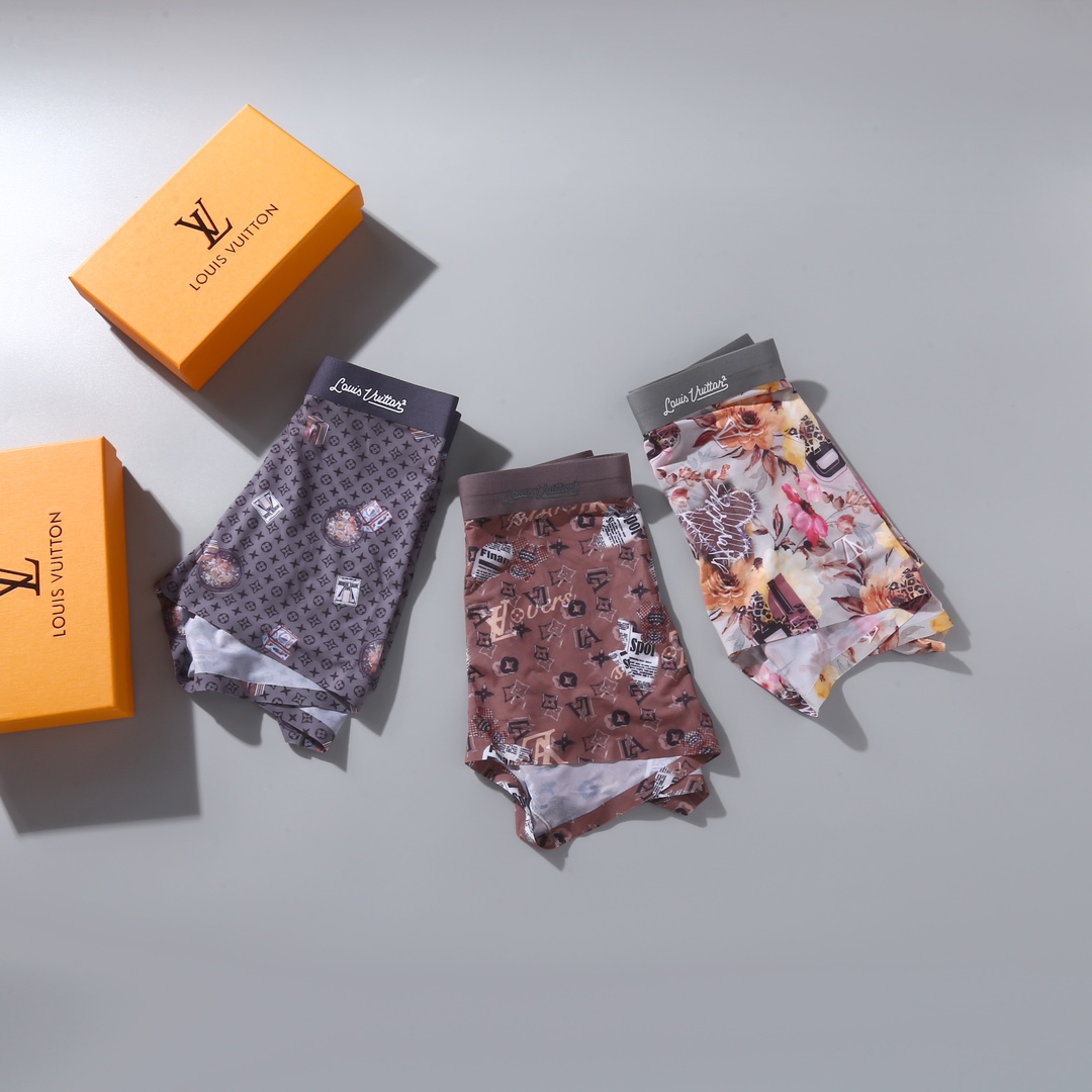 新品！ LOUIS VUITTON  LV路易威登 原单品质！精品盒装男士内裤！国潮印花，外贸国外订单，