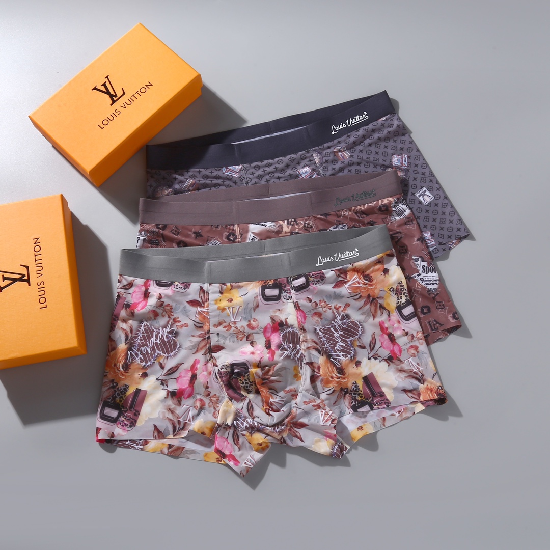 新品！ LOUIS VUITTON  LV路易威登 原单品质！精品盒装男士内裤！国潮印花，外贸国外订单，