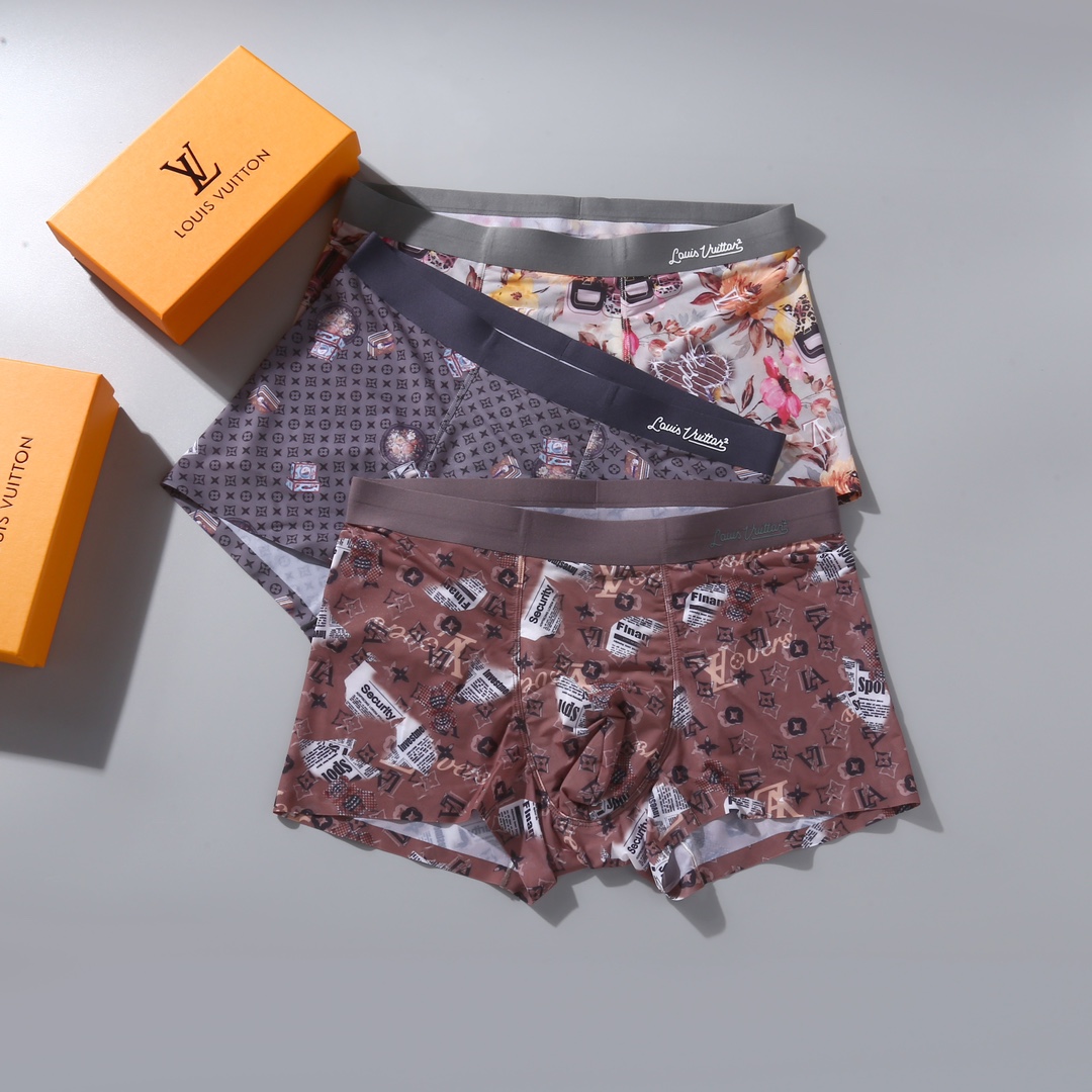 新品！ LOUIS VUITTON  LV路易威登 原单品质！精品盒装男士内裤！国潮印花，外贸国外订单，