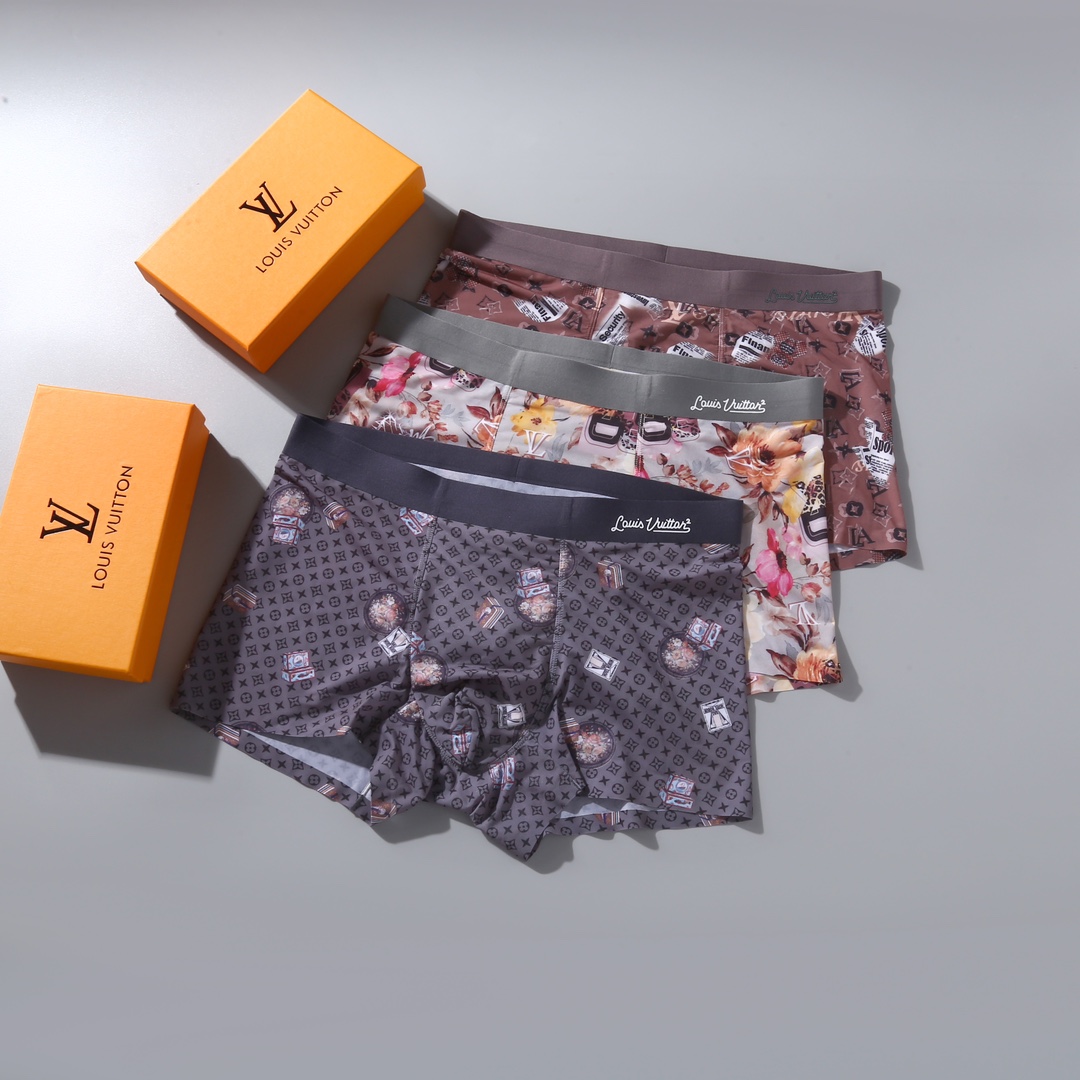 新品！ LOUIS VUITTON  LV路易威登 原单品质！精品盒装男士内裤！国潮印花，外贸国外订单，