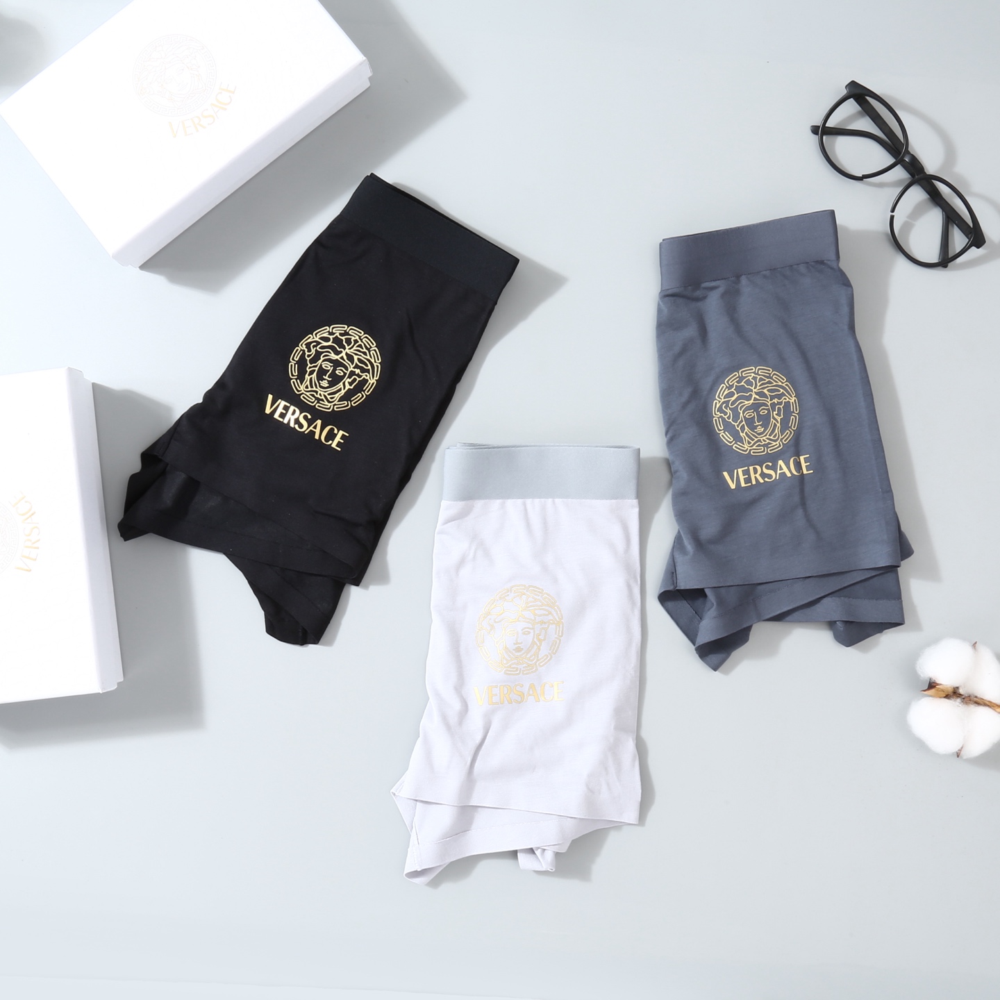  versace 范思哲 原单品质！经典美杜沙系列！时尚男士内裤！精美烫金Logo！外贸国外订单，原单品