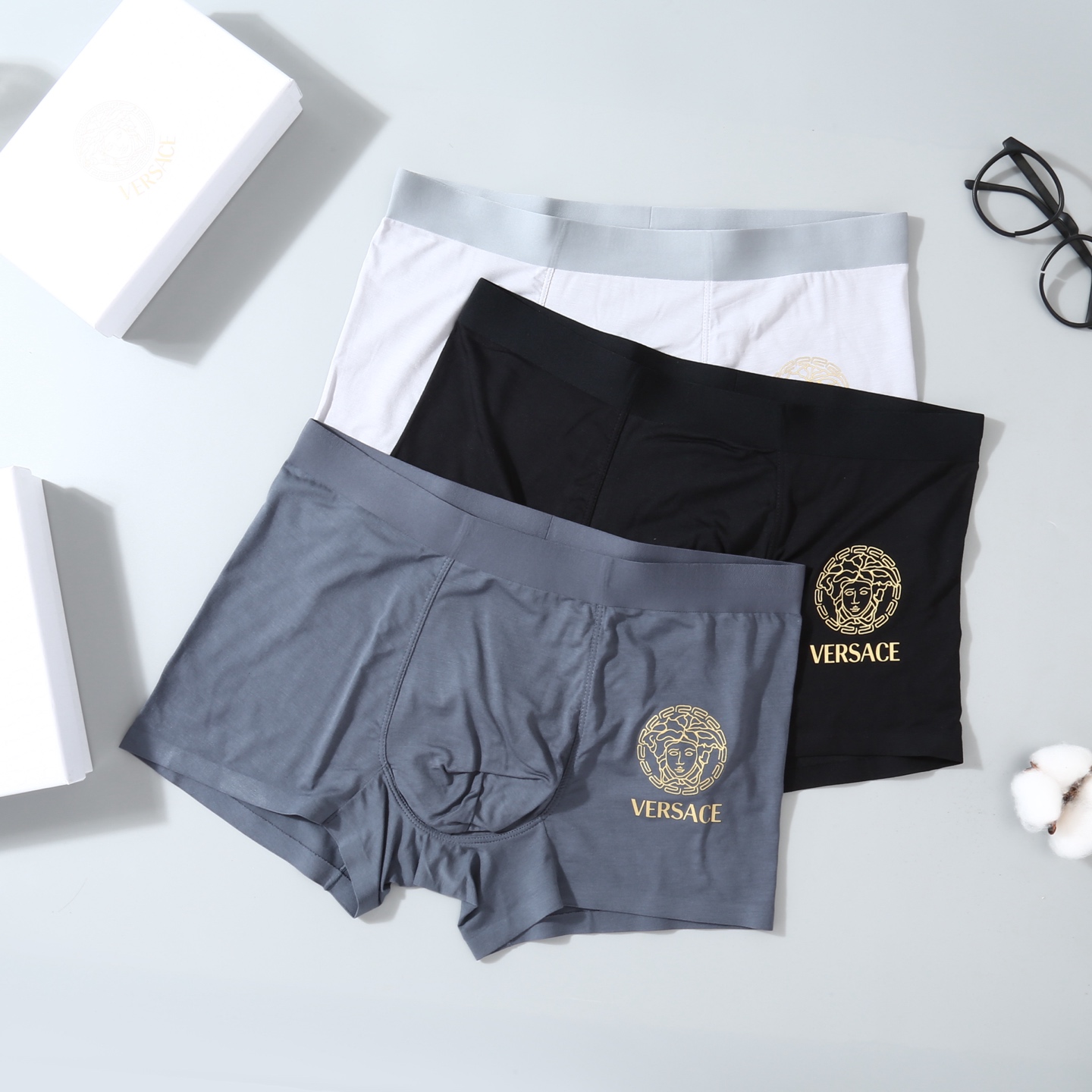  versace 范思哲 原单品质！经典美杜沙系列！时尚男士内裤！精美烫金Logo！外贸国外订单，原单品