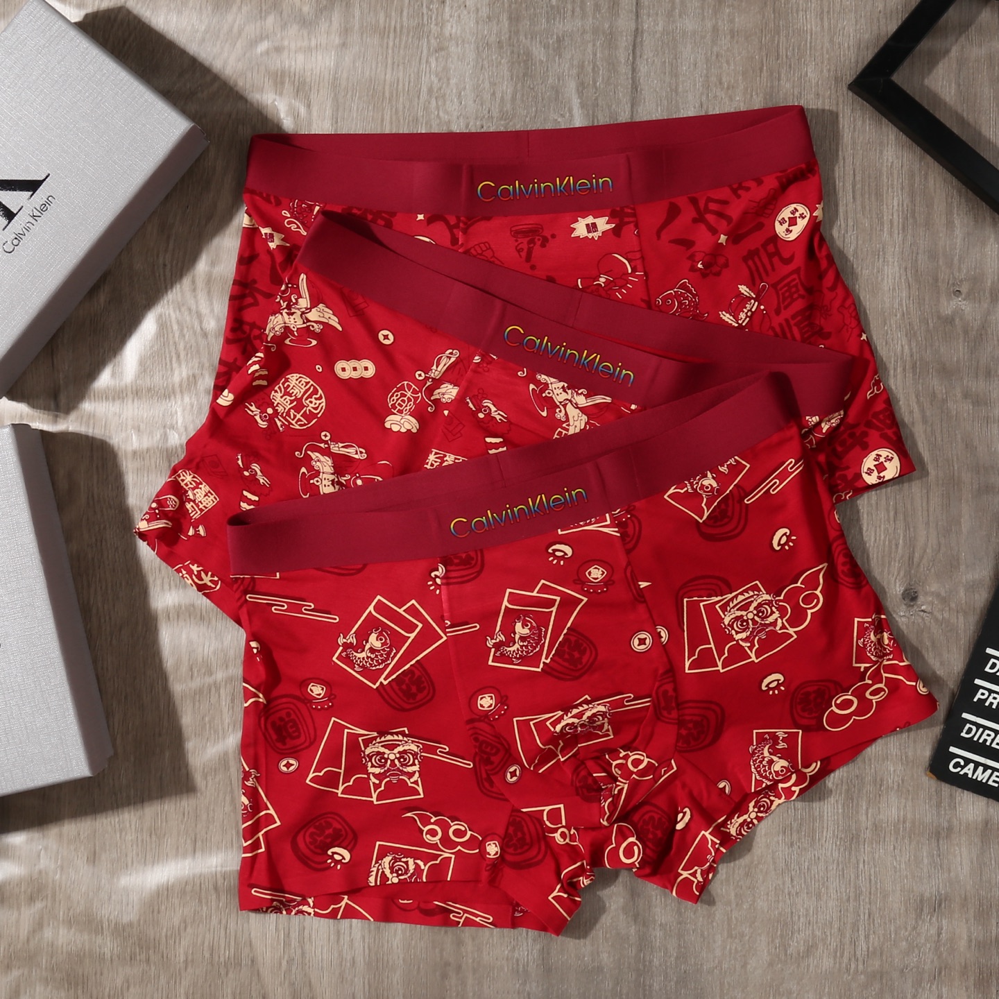 新品！（本命鸿运红裤）CALVIN KLEIN CK凯文克莱 原单品质！潮流奢品 ！轻薄透气设计，精品盒