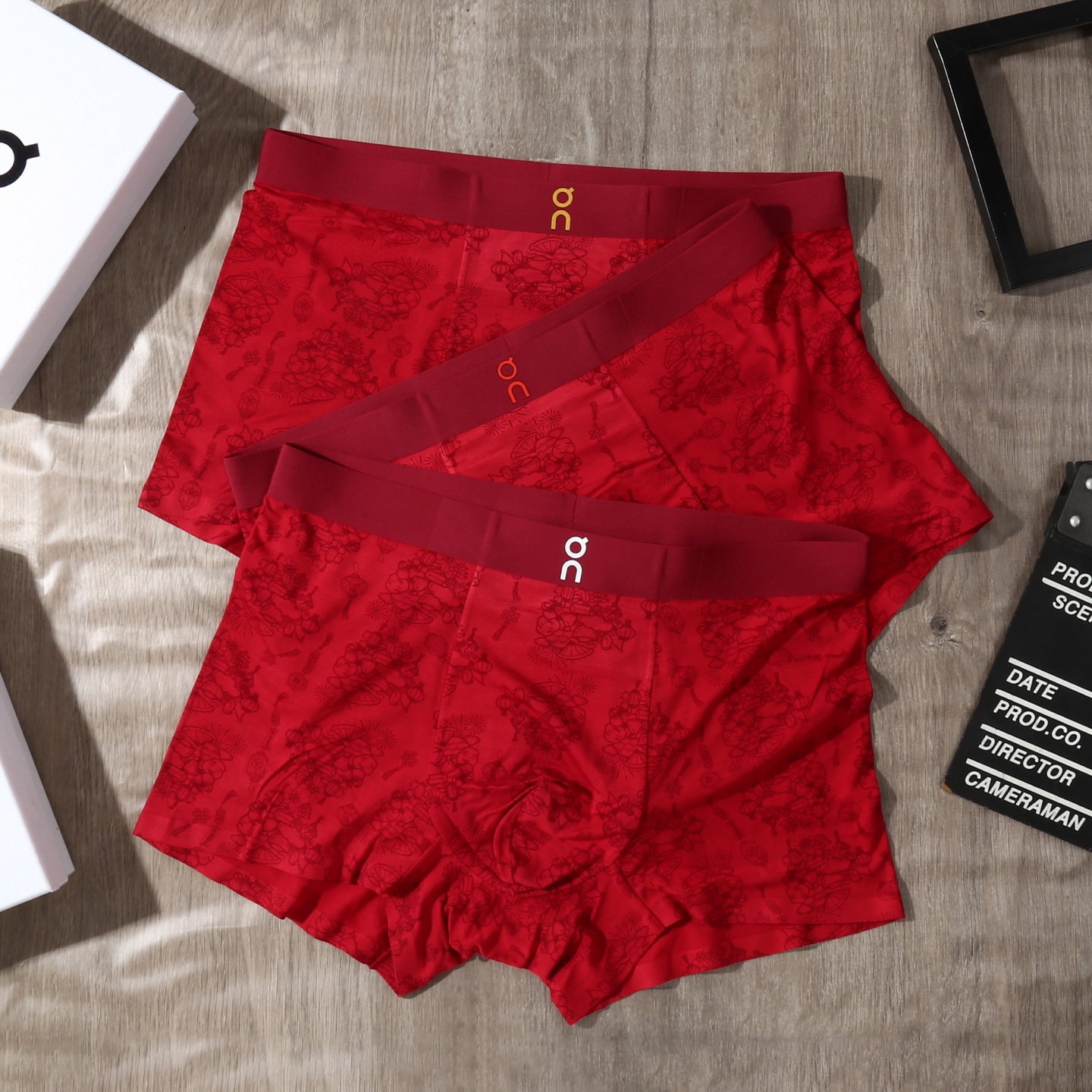 新品！（本命鸿运红裤）On昂跑Cloudtilt！原单品质！潮流奢品 ！轻薄透气设计，精品盒装男士内裤！