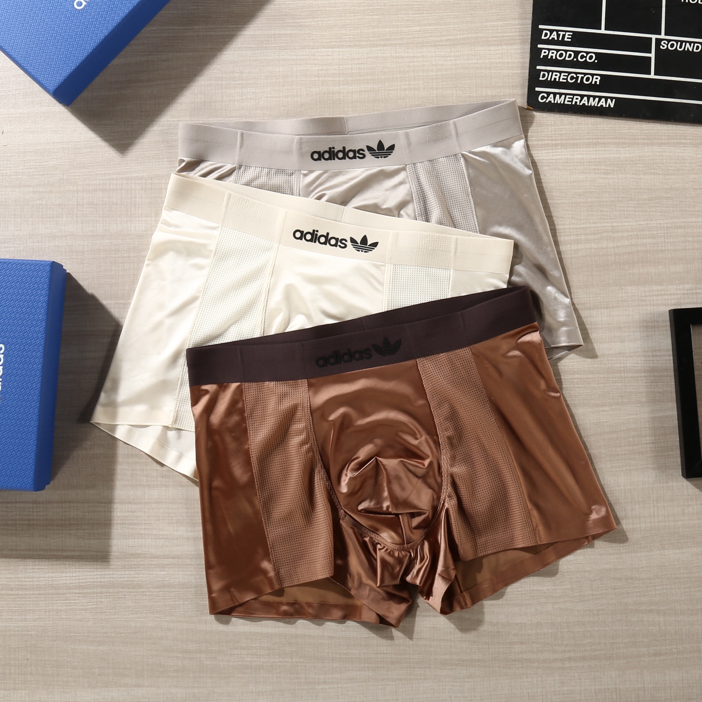 新品！（立体硅胶）adidas 阿迪达斯！原单品质！潮流奢品 ！轻薄透气设计，精品盒装男士内裤！外贸国外