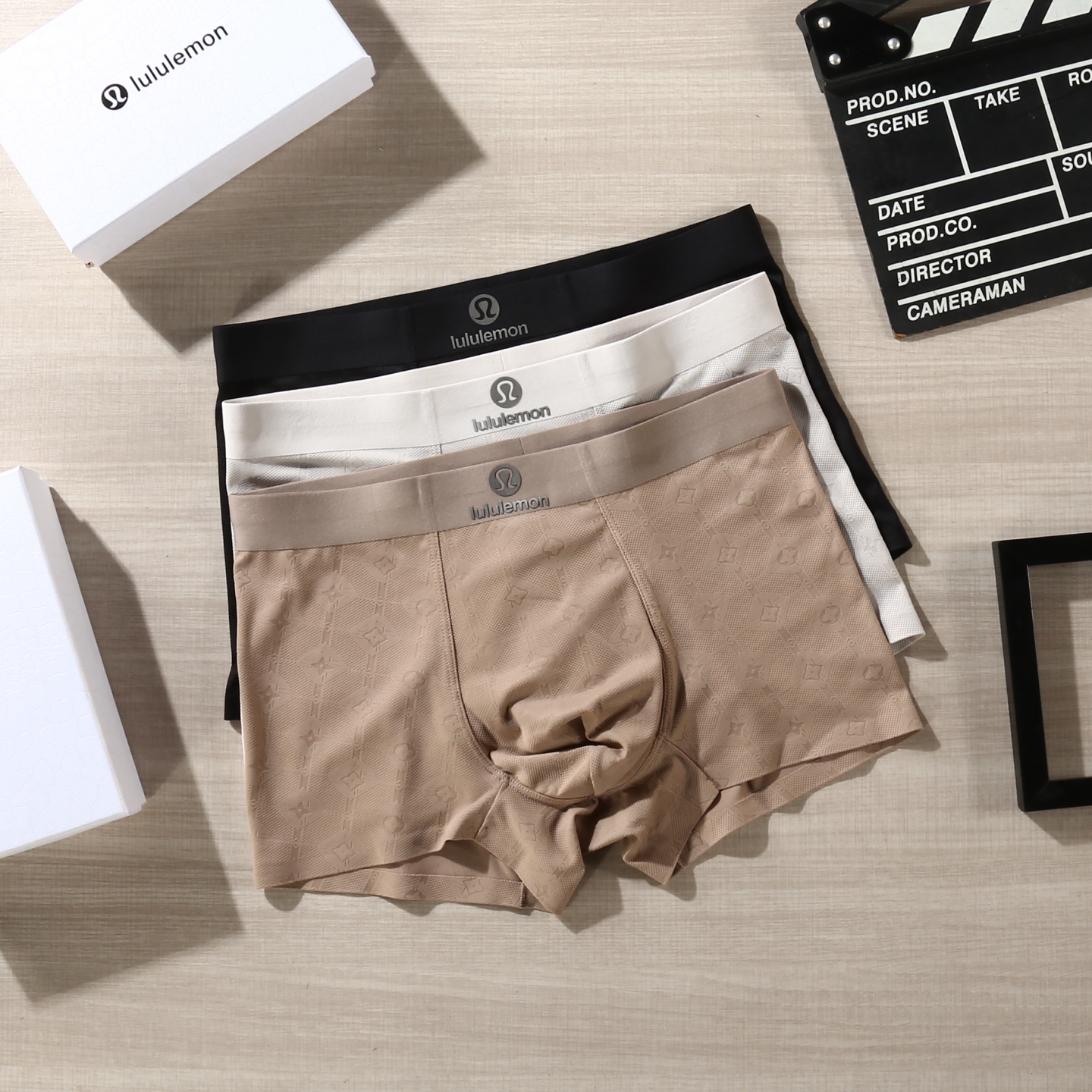 新品！（立体硅胶）lululemon露露！原单品质！潮流奢品 ！轻薄透气设计，精品盒装男士内裤！外贸国外