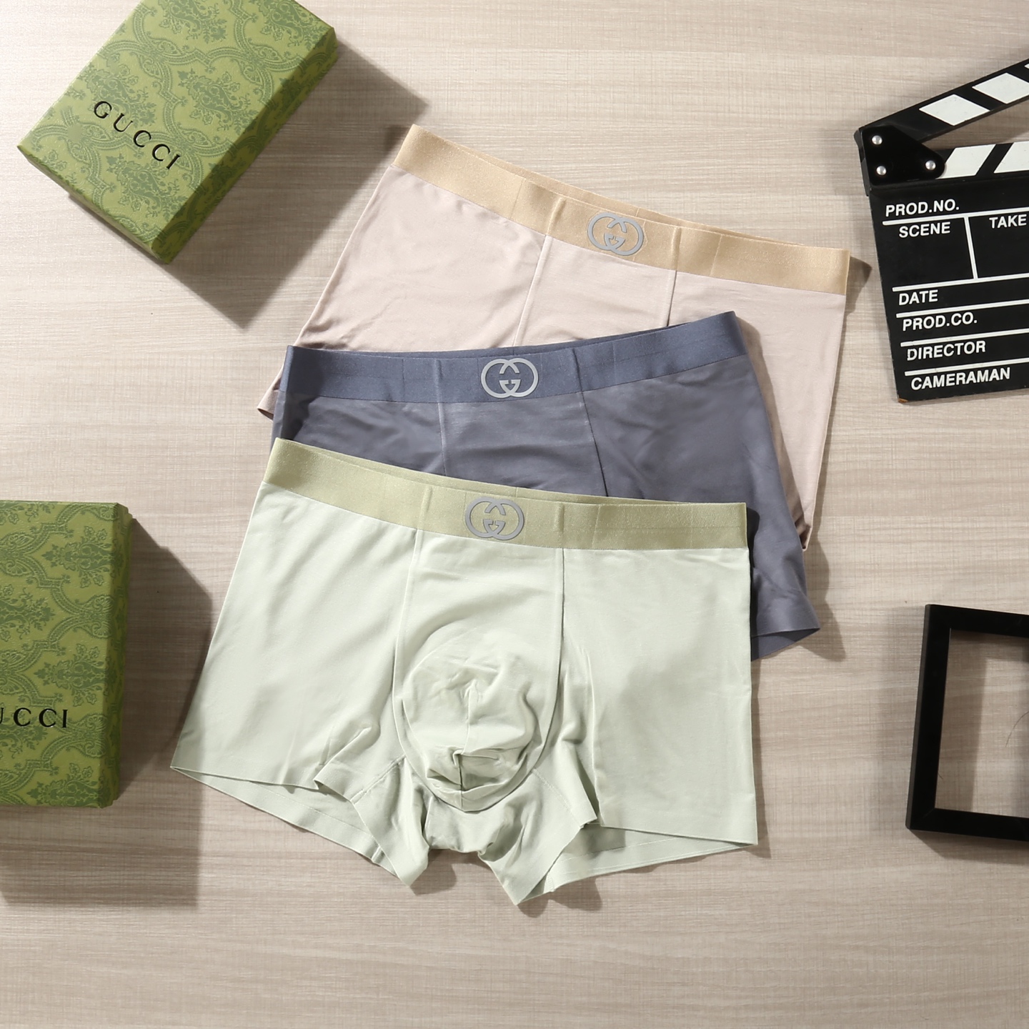 新品！（立体硅胶）GUCCI 古驰！原单品质！潮流奢品 ！轻薄透气设计，精品盒装男士内裤！外贸国外订单，