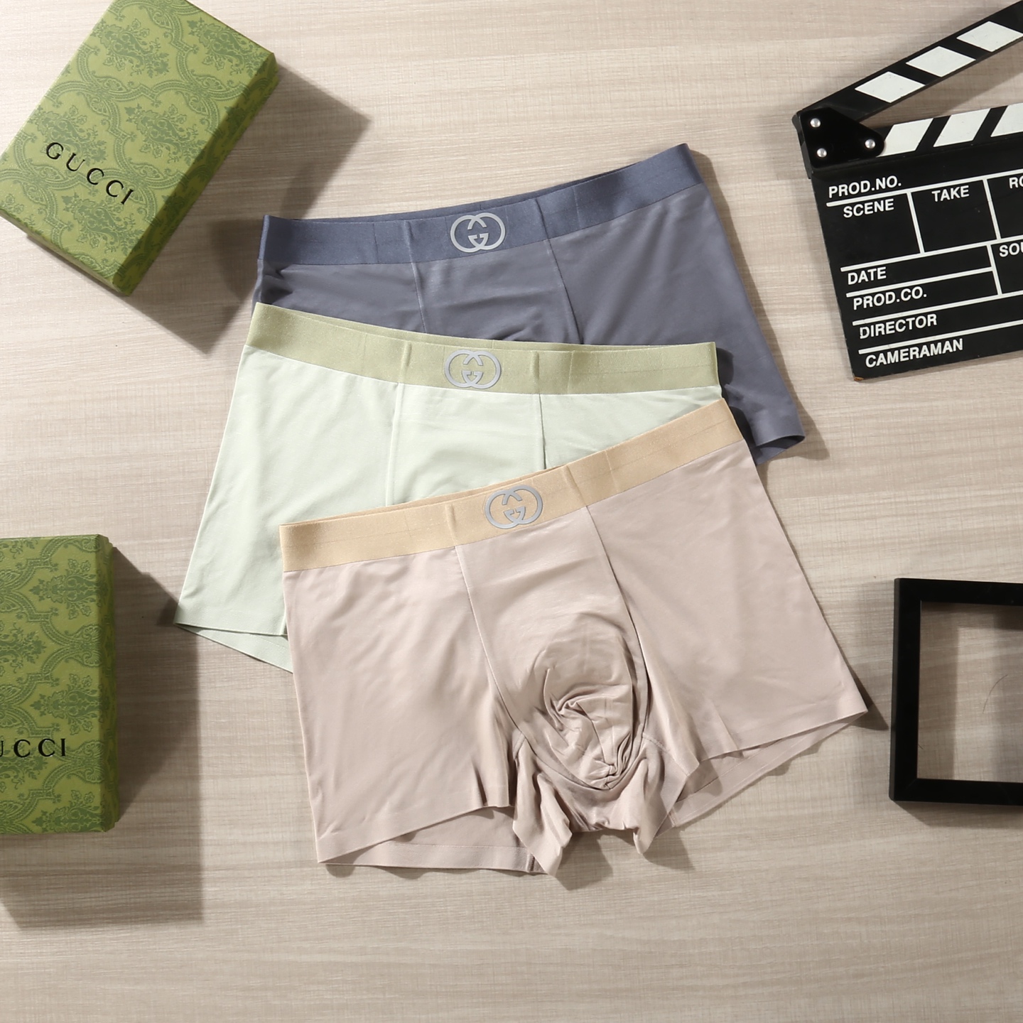 新品！（立体硅胶）GUCCI 古驰！原单品质！潮流奢品 ！轻薄透气设计，精品盒装男士内裤！外贸国外订单，